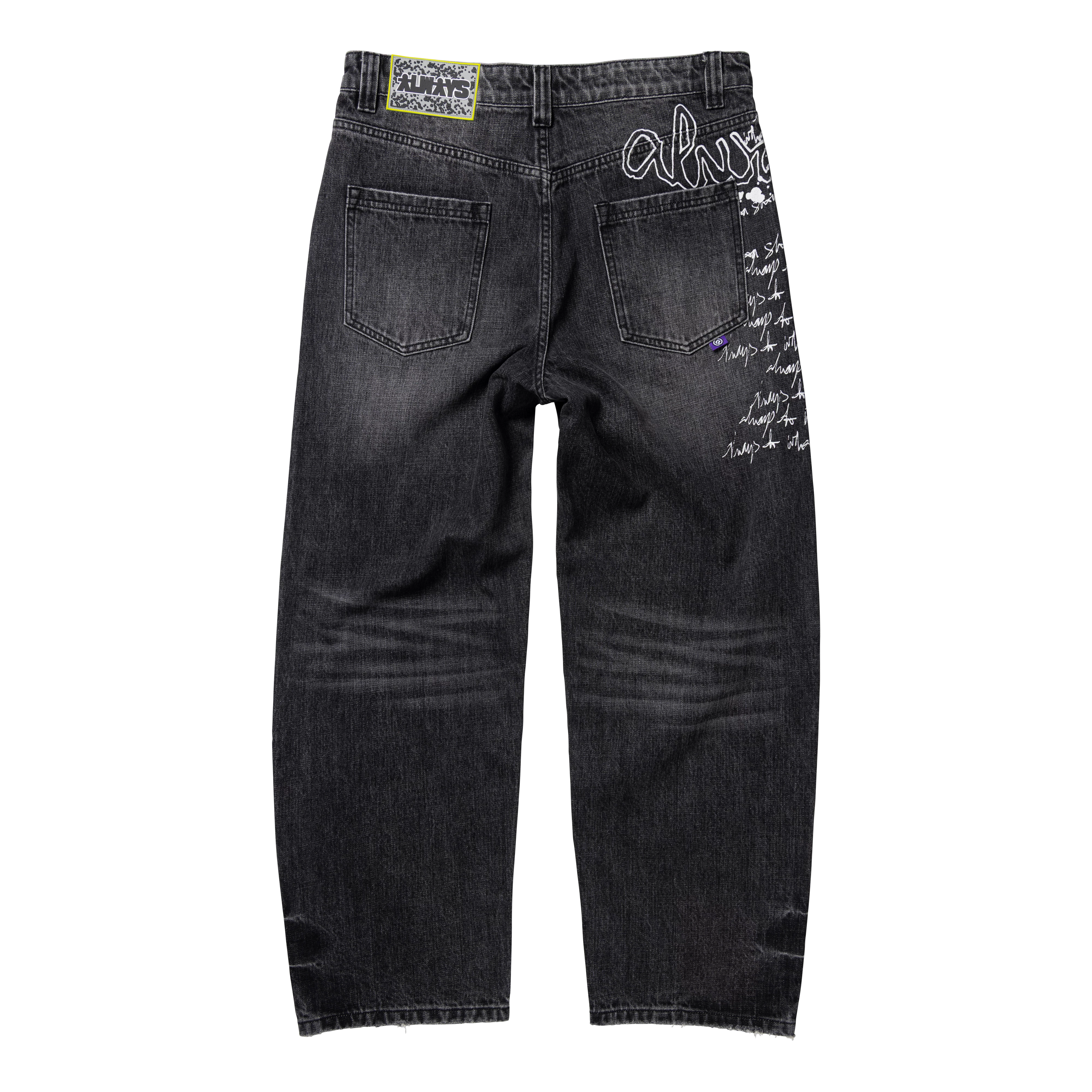 ALWAYS DO WHAT YOU SHOULD WAZA JEANS WASHED BLACK - vue 2