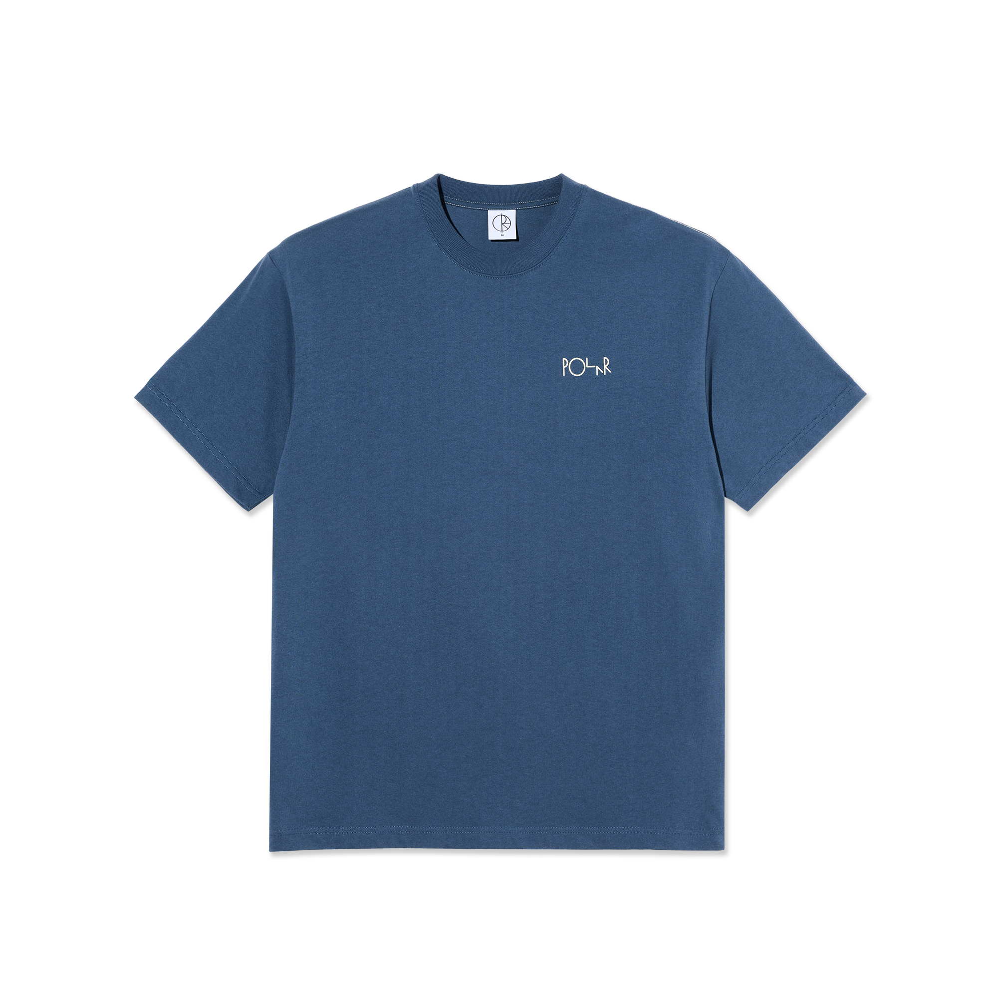 POLAR CONTRAST TEE STROKE LOGO GREY BLUE - Tôpette Skateboards & Lifestyle