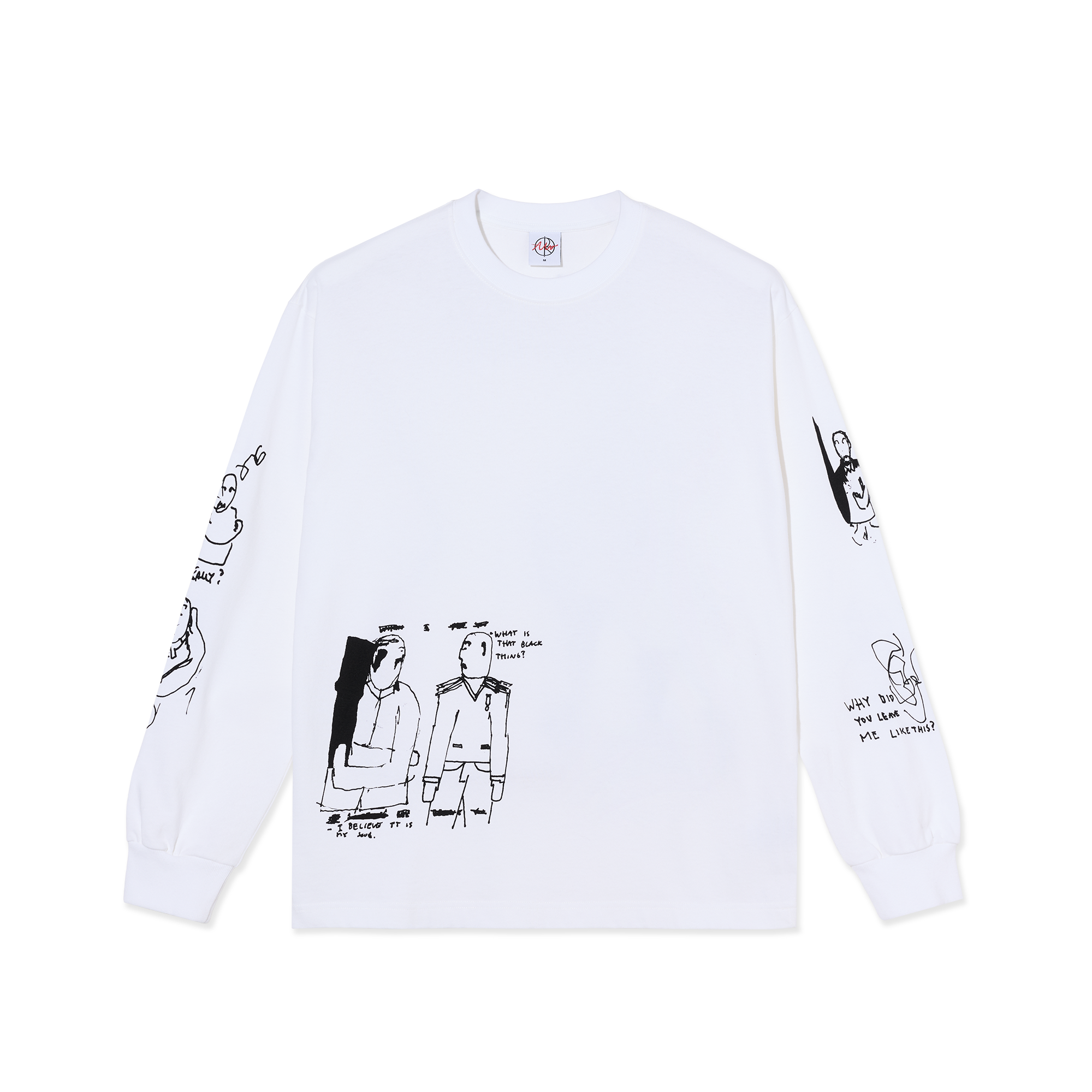 POLAR THE END LS TEE WHITE - Tôpette Skateboards & Lifestyle