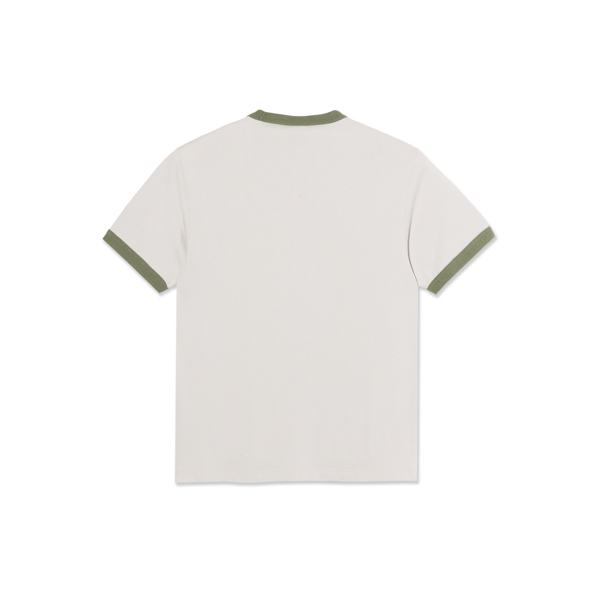 POLAR RINGER TEE PALE TAUPE/ARMY GREEN - Tôpette Skateboards & Lifestyle