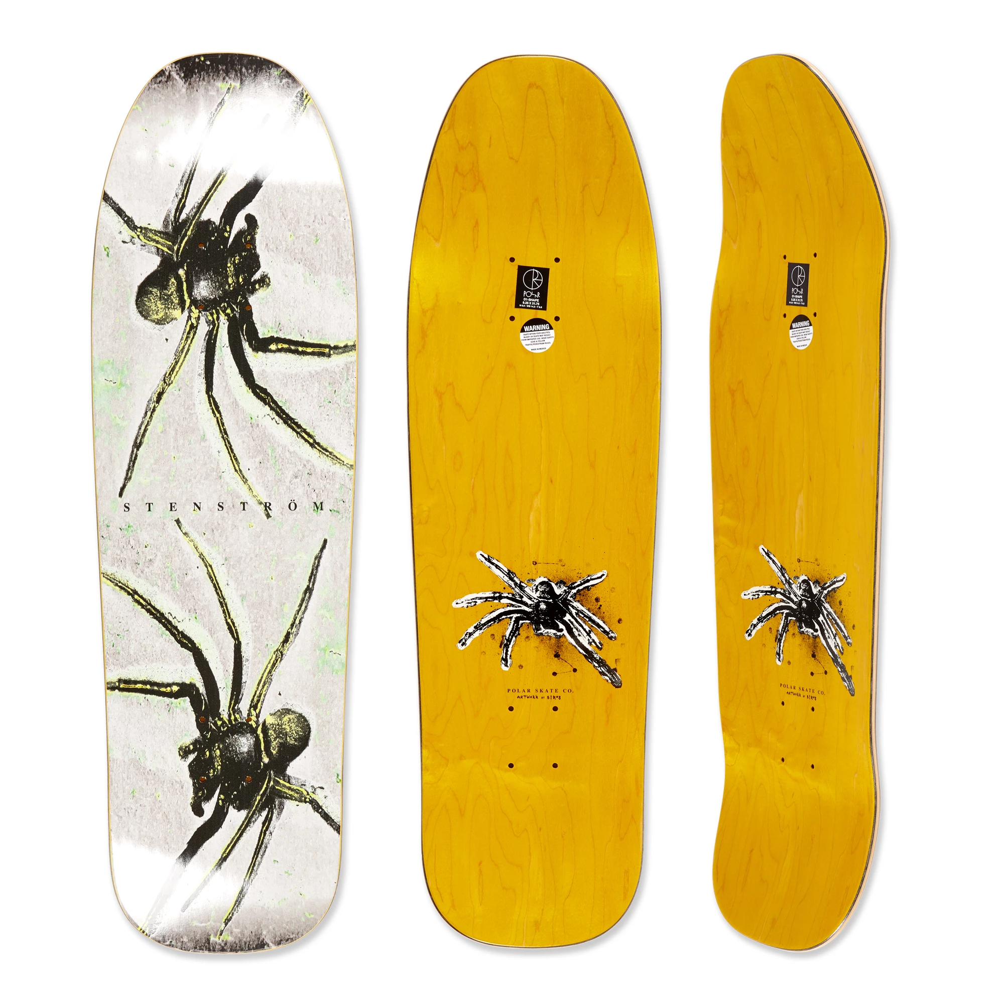POLAR SKATE CO DAVID STENSTROM SPIDER DECK D1 SHAPE - Tôpette Skateboards & Lifestyle