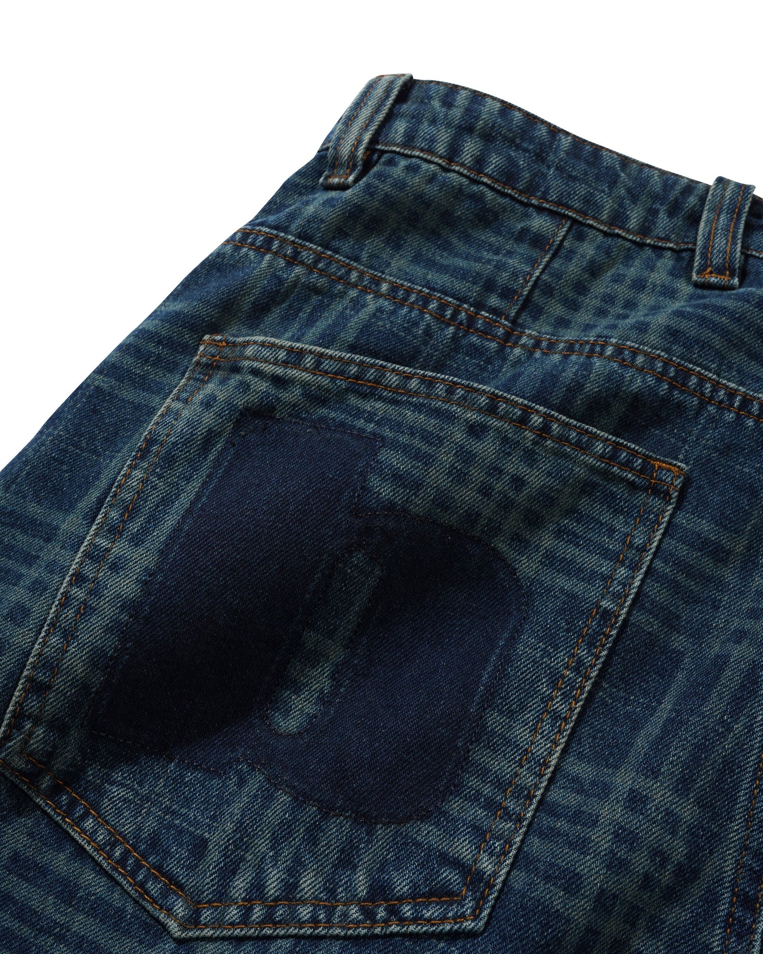 BUTTER GOODS BURN WIDE CUT DENIM JEAN INDIGO PLAID - Tôpette Skateboards & Lifestyle