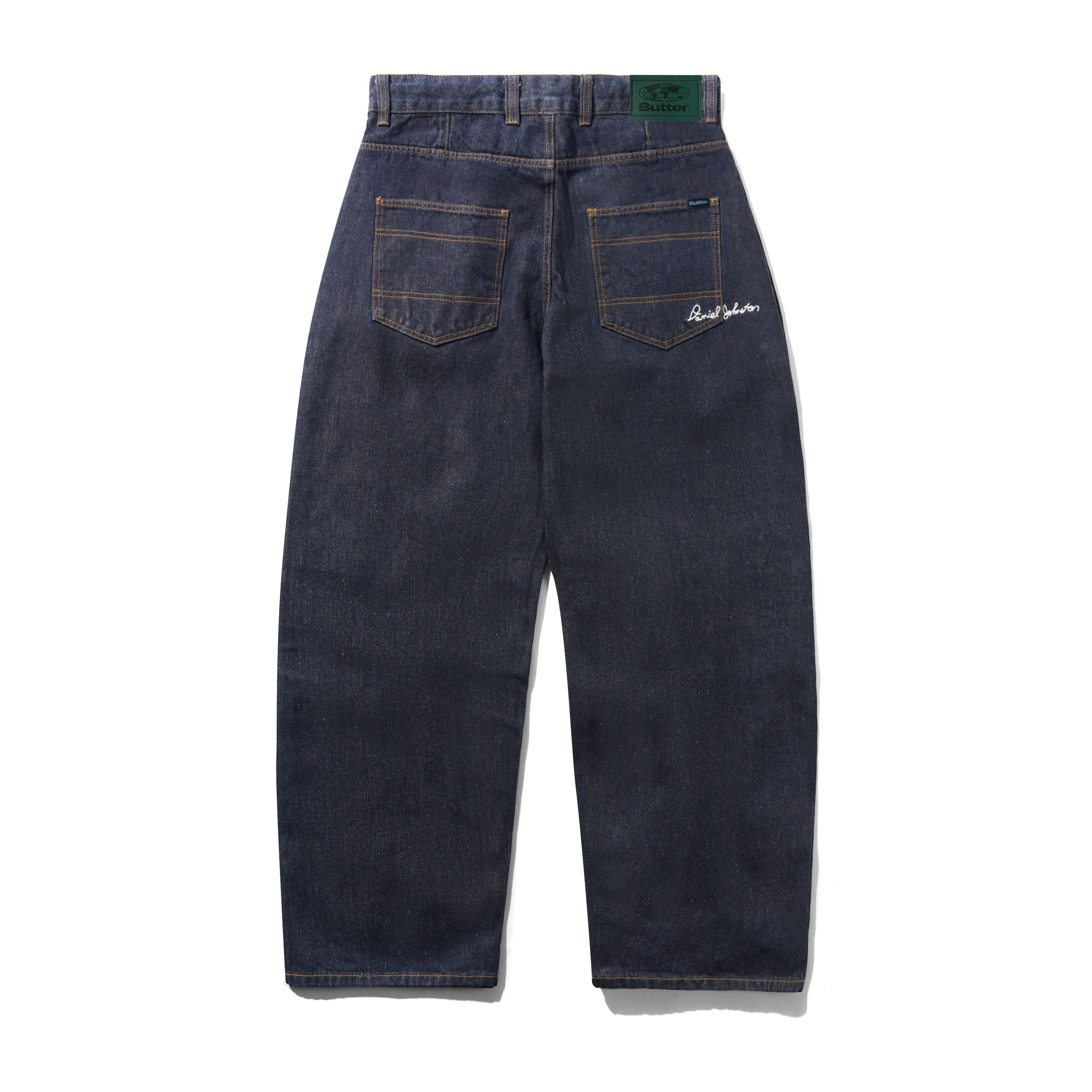 BUTTER GOODS  X DANIEL JOHNSTON BULL SELVEDGE DENIM JEANS RAW INDIGO - Tôpette Skateboards