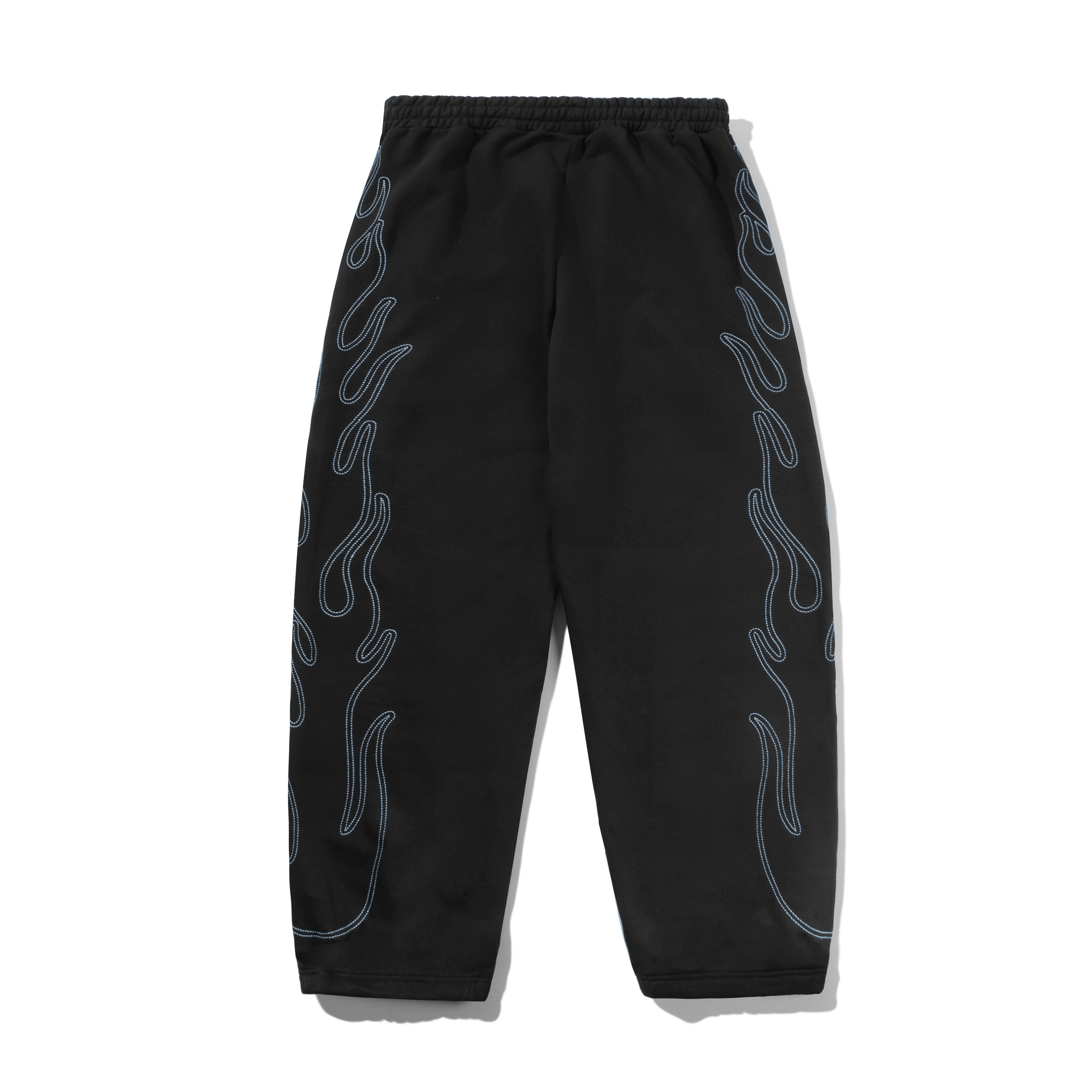 BUTTER GOODS FLAME FLEECE PANTS BLACK - Tôpette Skateboards & Lifestyle