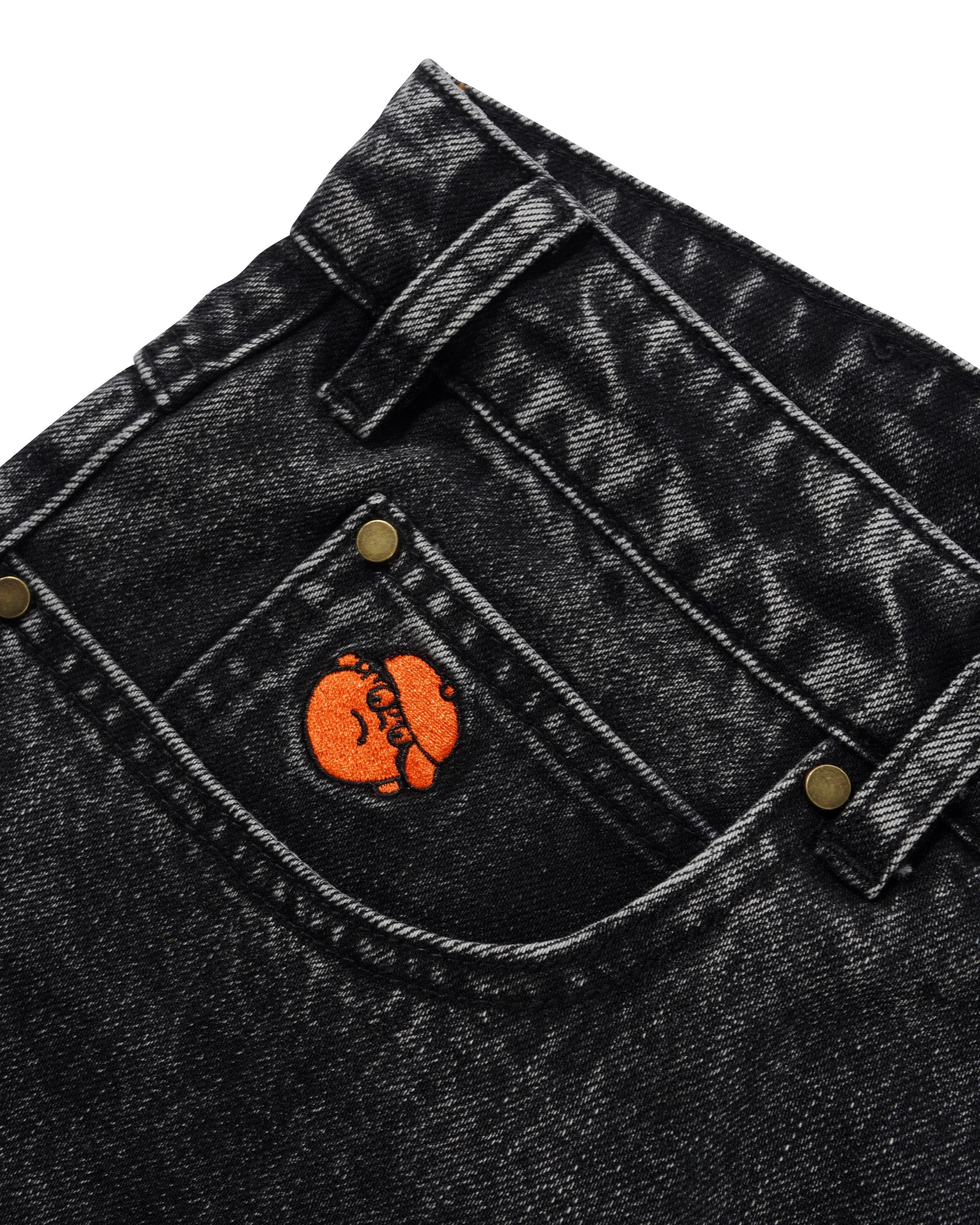 BUTTER GOODS SANTOSUOSSO DENIM JEANS STONEWASH BLACK - Tôpette Skateboards & Lifestyle