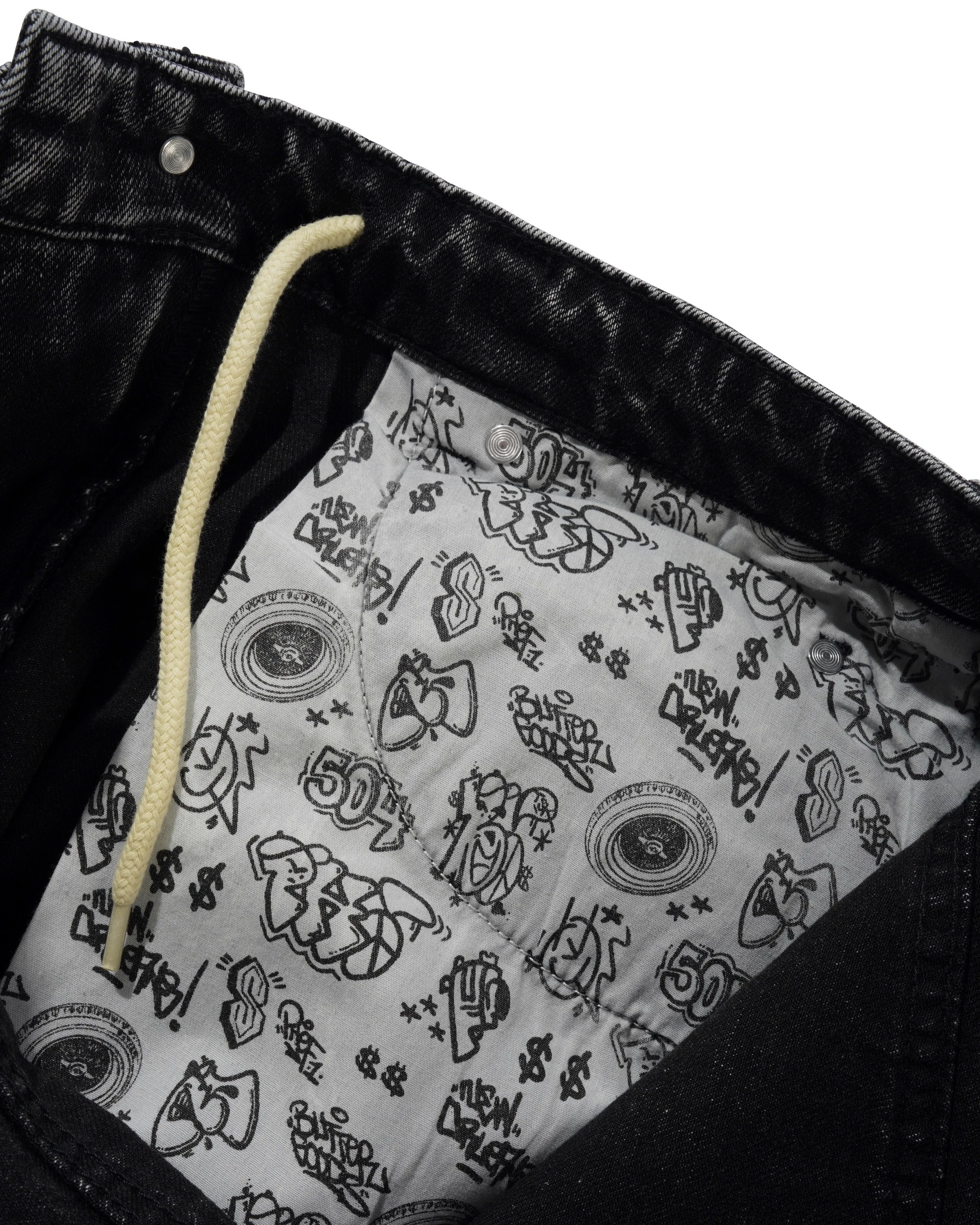 BUTTER GOODS SANTOSUOSSO DENIM JEANS STONEWASH BLACK - Tôpette Skateboards & Lifestyle