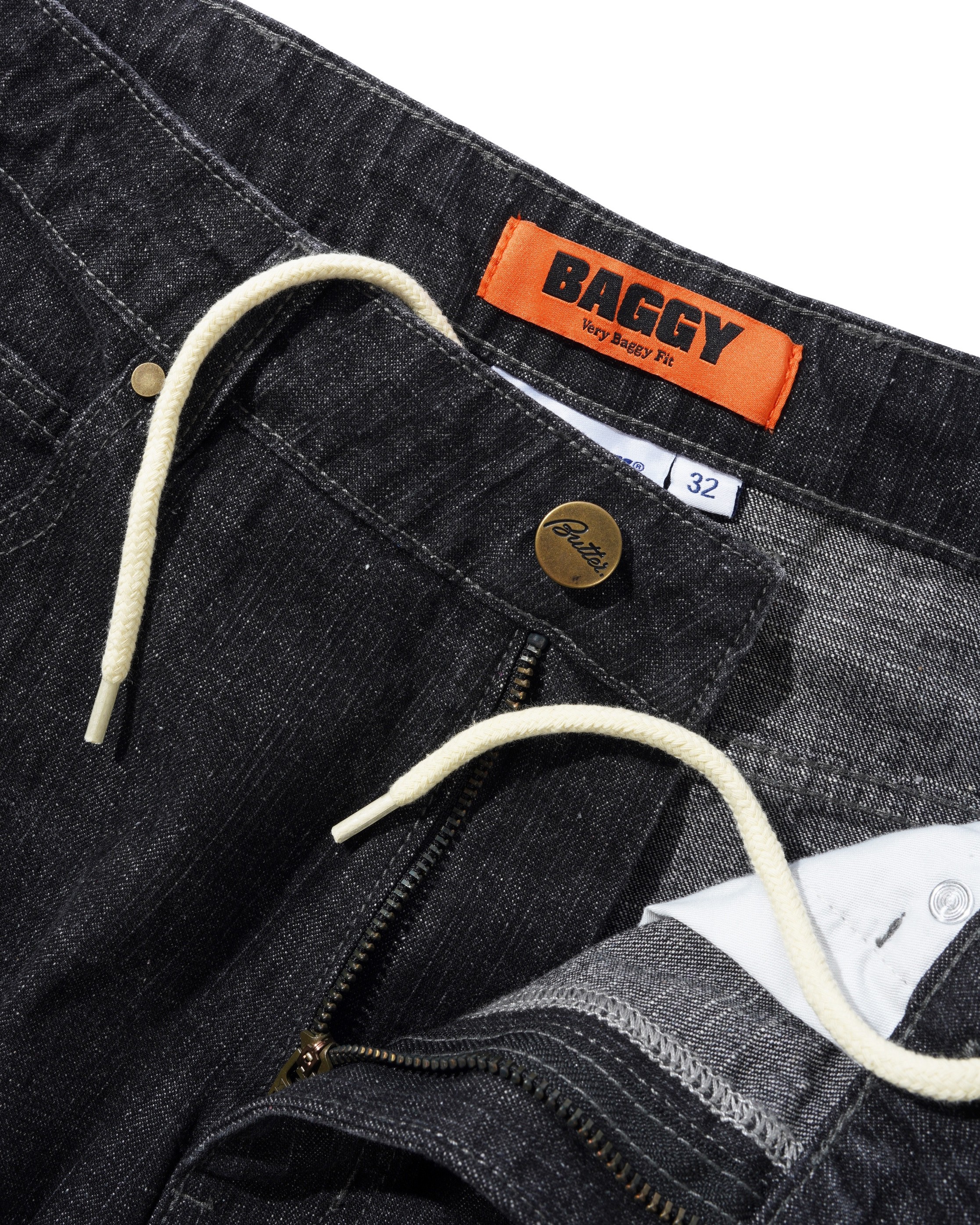 BUTTER GOODS SCORPION STITCH DENIM JEANS SLUB BLACK - Tôpette Skateboards & Lifestyle