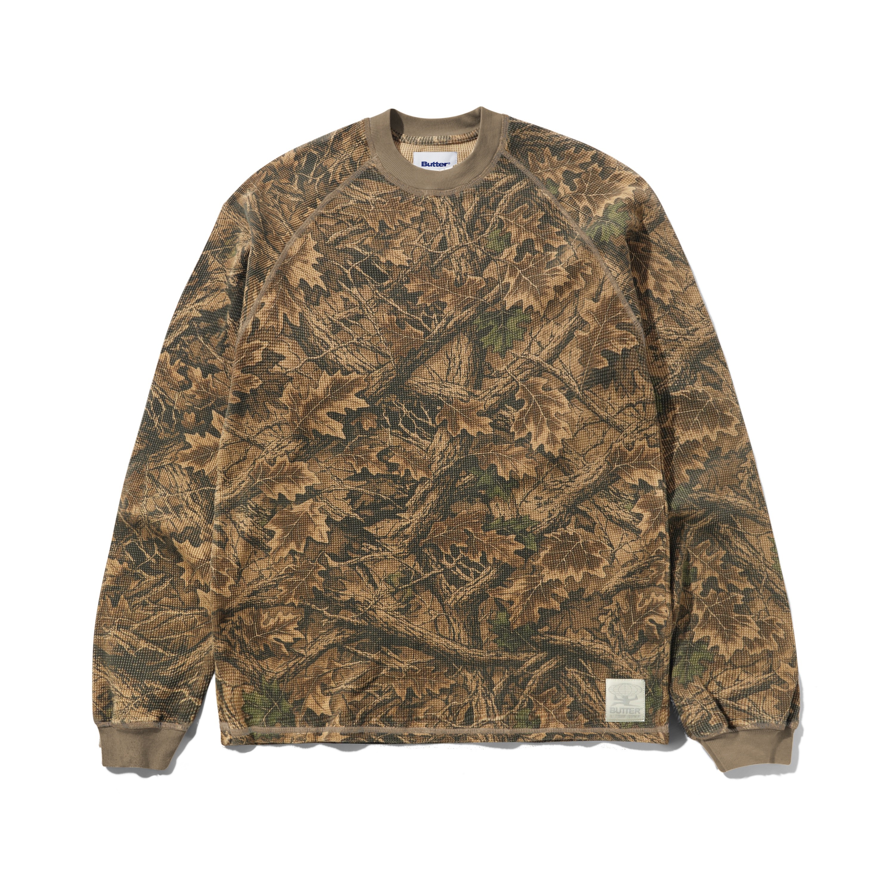 BUTTER GOODS WAFFLE L/S TOP FOREST CAMO - Tôpette Skateboards & Lifestyle