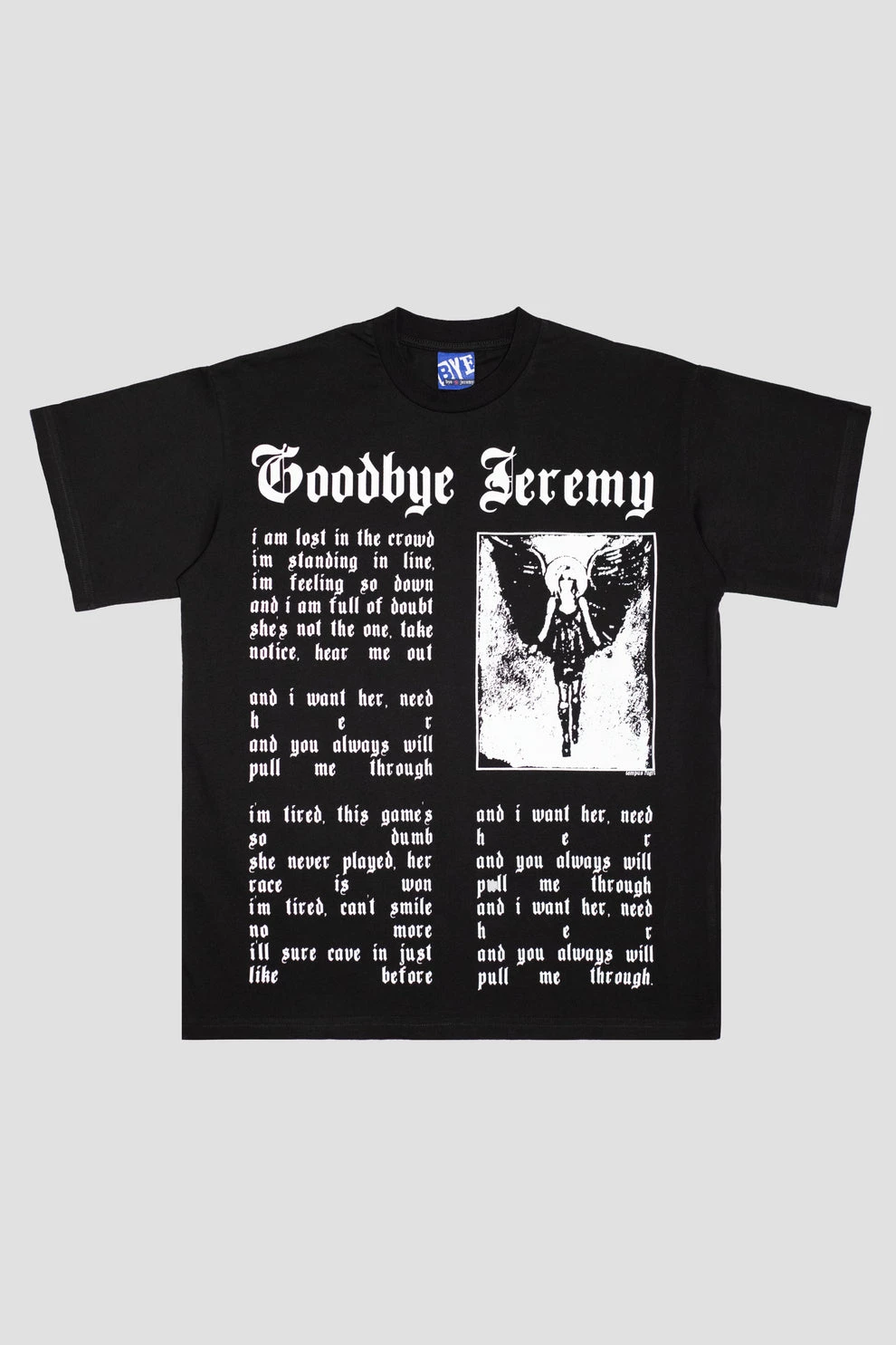BYE JEREMY ANGELA T-SHIRT - Tôpette Skateboards & Lifestyle