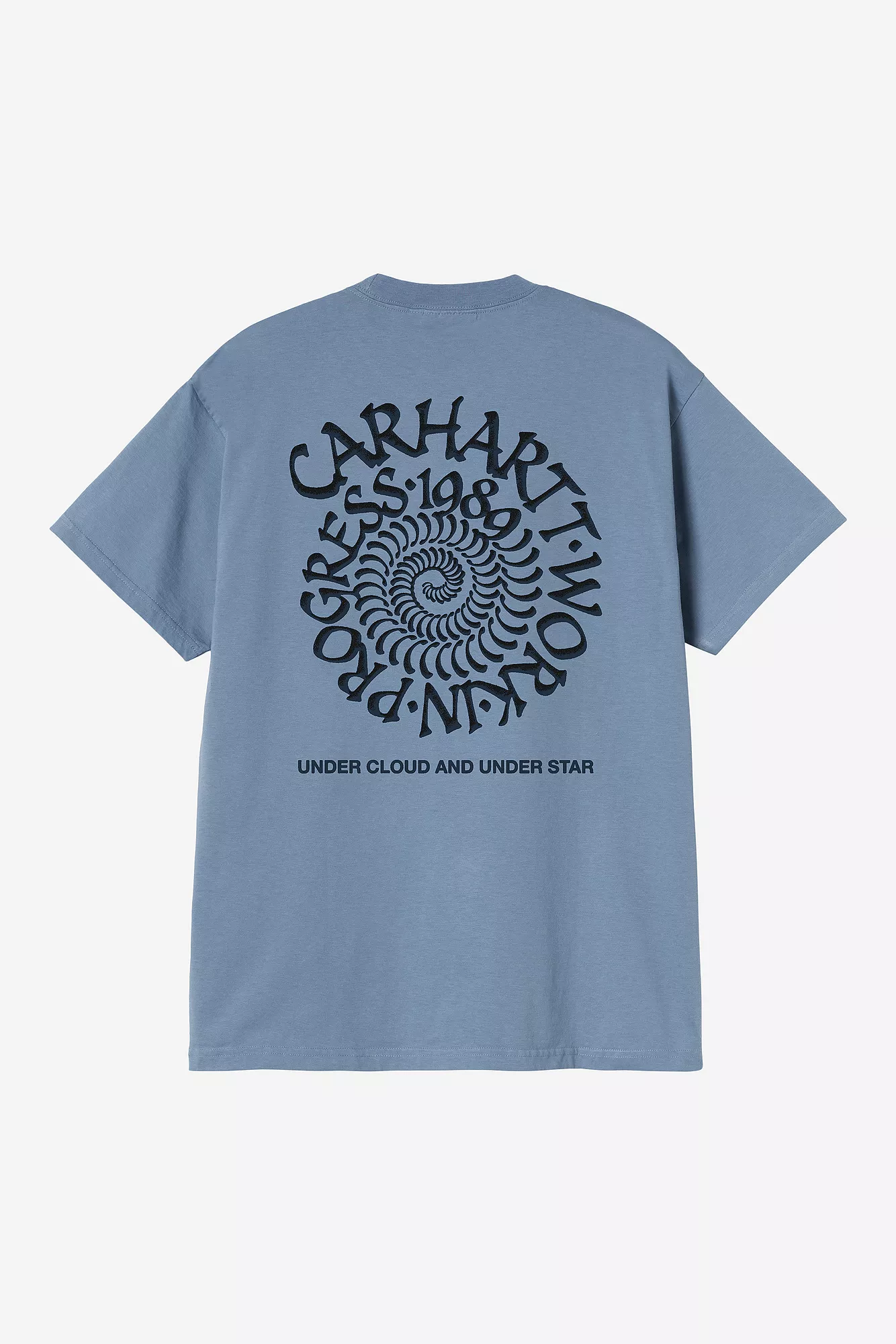 CARHARTT S/S SPIRALS T-SHIRT GENTLE BLUE - Tôpette Skateboards & Lifestyle