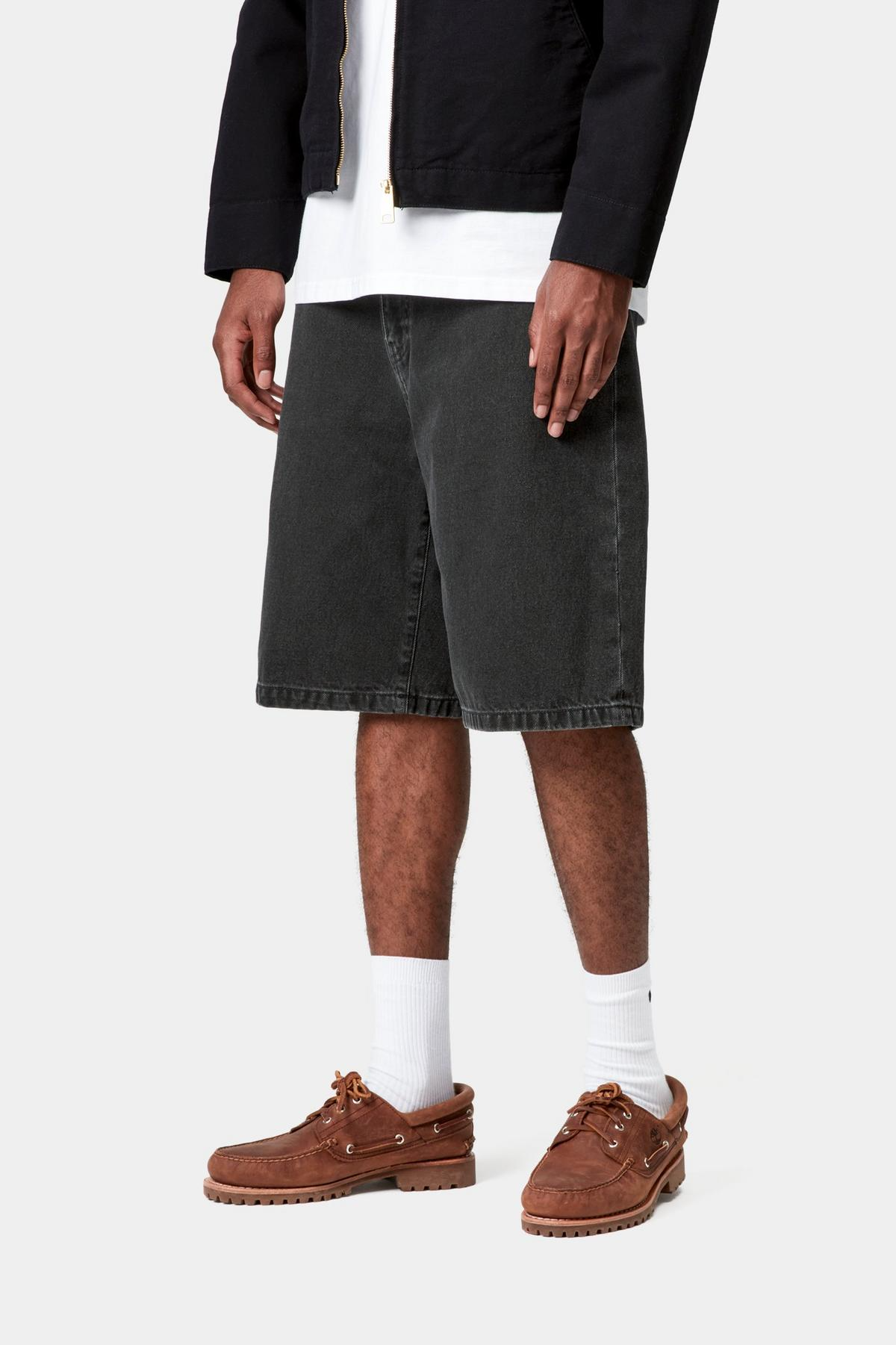 LANDON SHORT BLACK STONE WASHED  - Tôpette Skateboards & Lifestyle