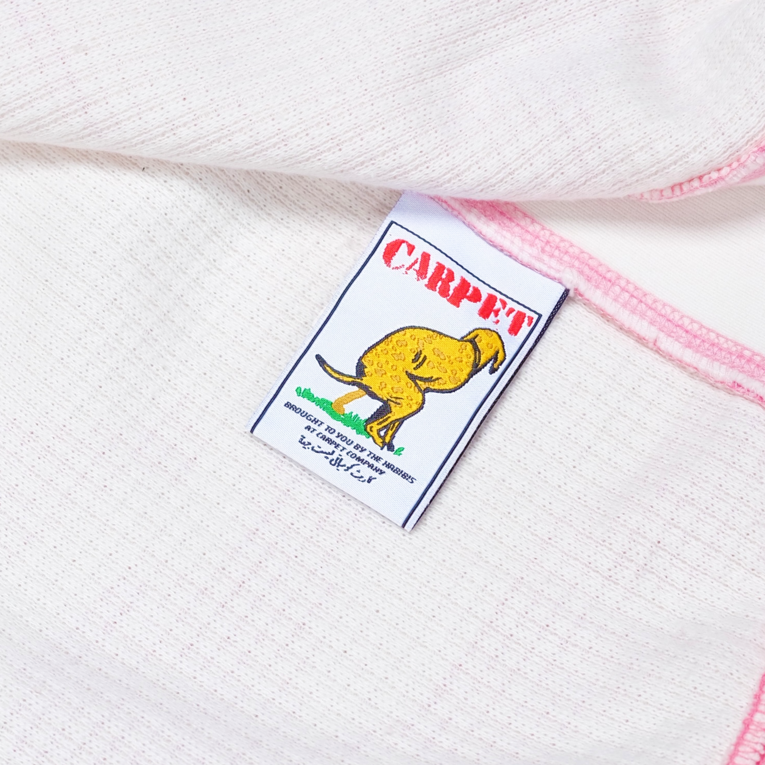 CARPET COMPANY C-STAR DOUBLE THERMAL ZIP-HOODIE PINK - Tôpette Skateboards & Lifestyle