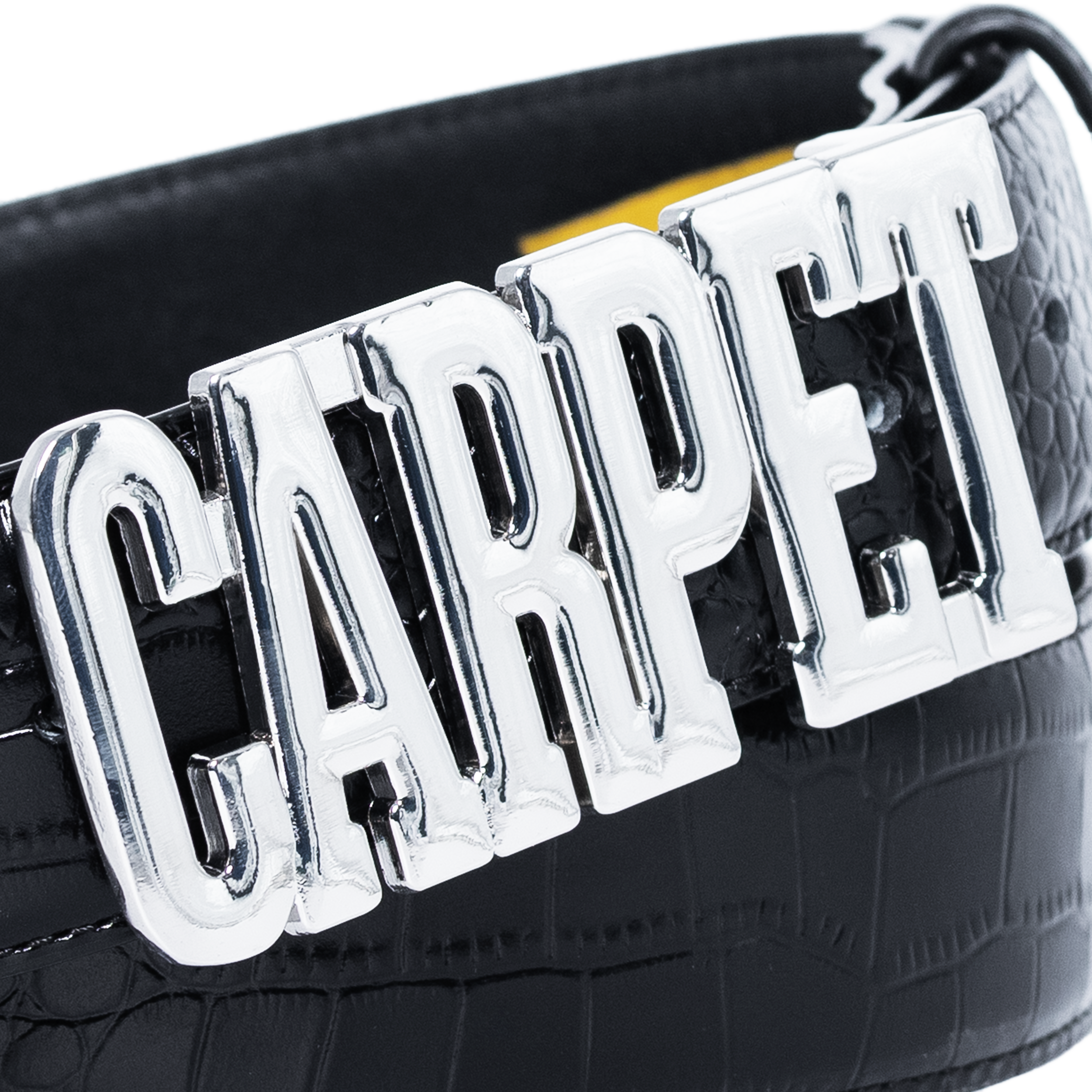 CARPET COMPANY CROCSKIN LEATHER BELT
