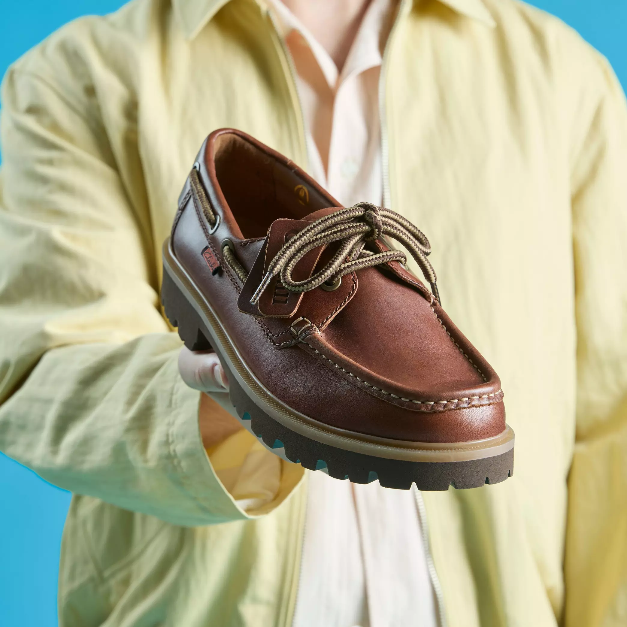 CLARKS CLEYHILL BOAT BROWN LEATHER - Tôpette Skateboards & Lifestyle