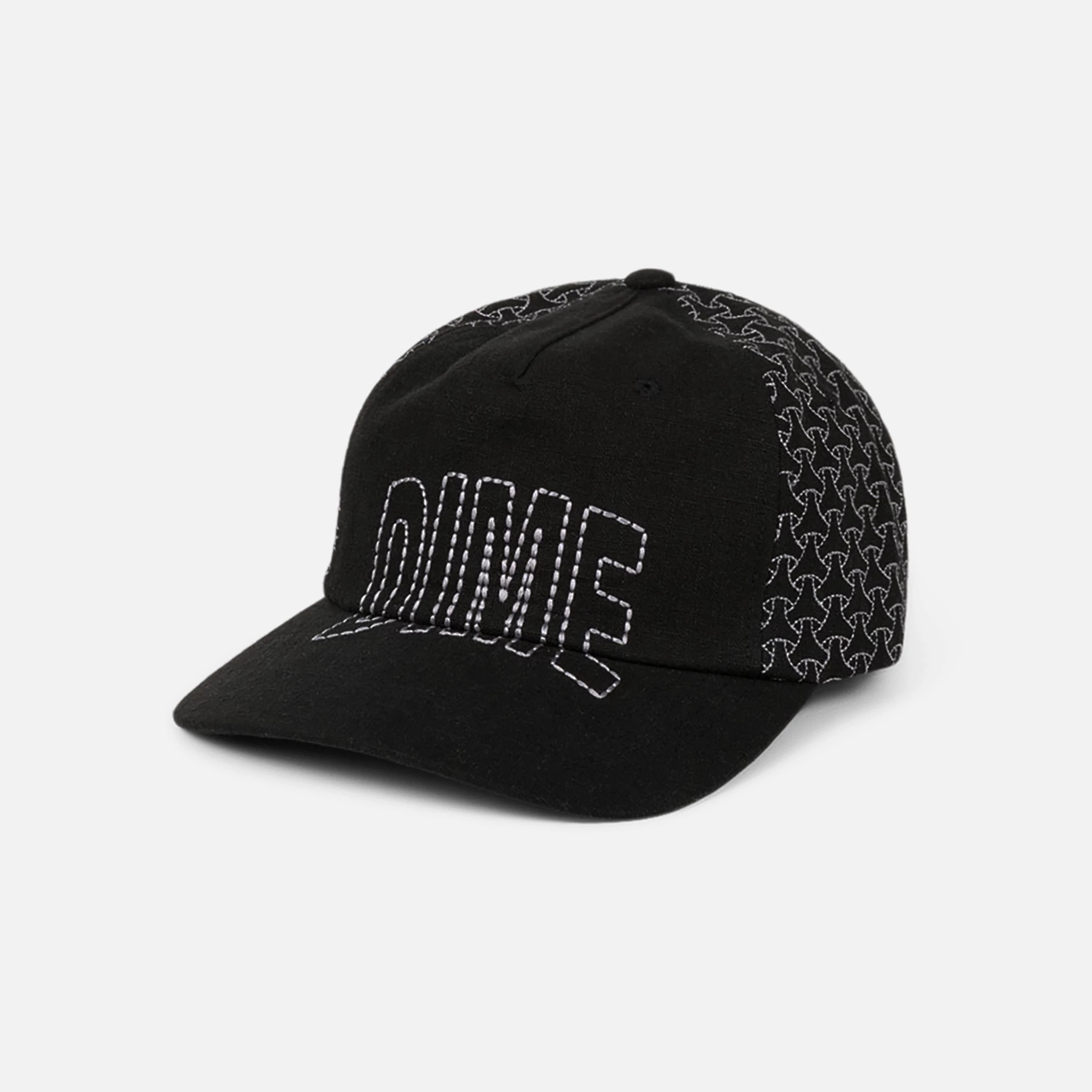 DIME ALLOVER STITCH WORKER CAP BLACK