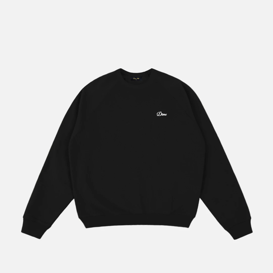 DIME CREWNECK CURSIVE SMALL LOGO  - Tôpette Skateboards & Lifestyle