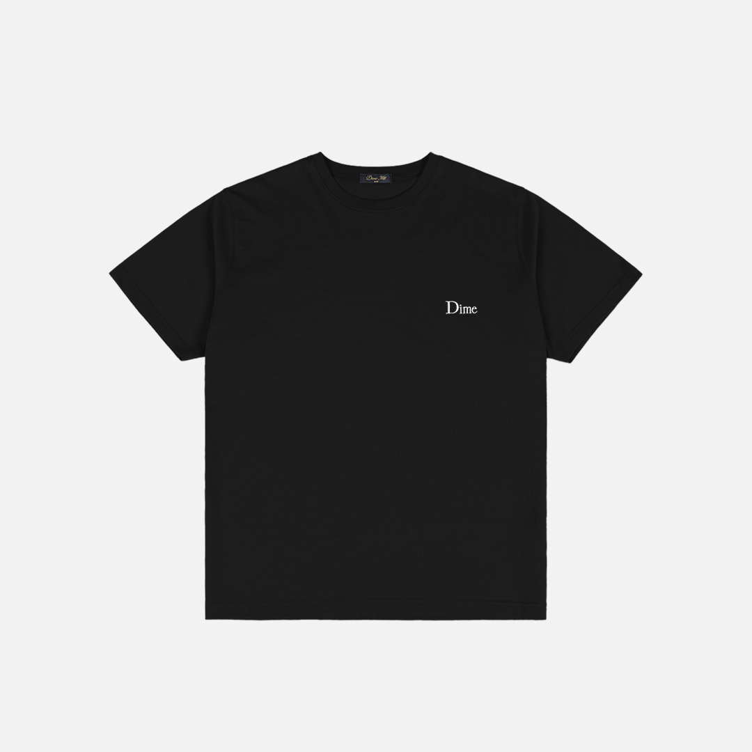 DIME SMALL LOGO TEE BLACK - Tôpette Skateboards & Lifestyle