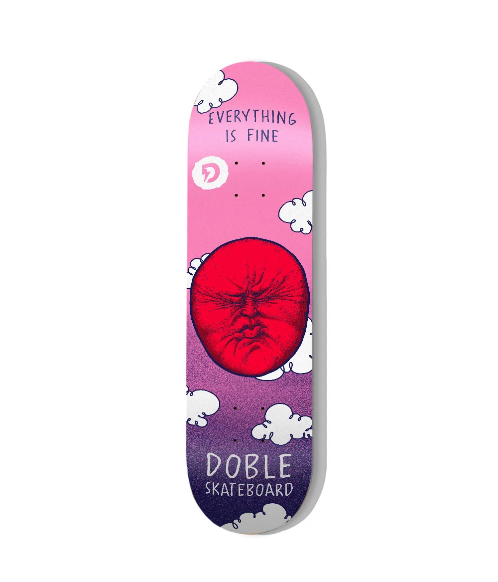 DOBLE SKATEBOARDS EVERYTHING IS FINE DECK 8.5 - Tôpette Skateboards & Lifestyle