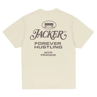 JACKER COLLECTIVE LOGO TEE-SHIRT BEIGE - Tôpette Skateboards & Lifestyle