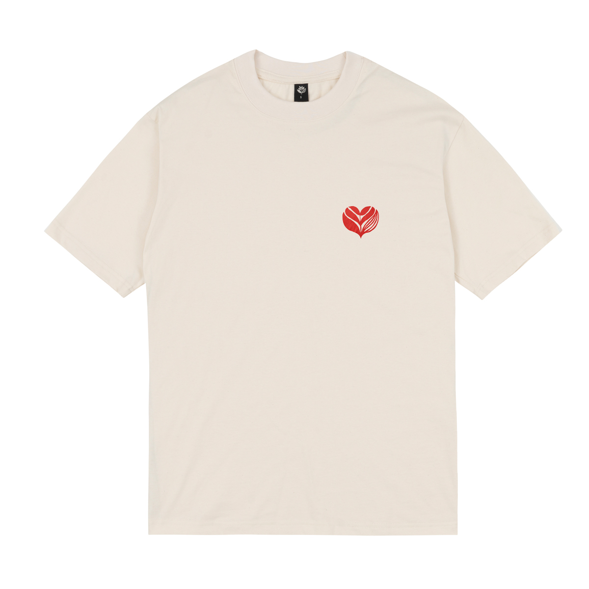 MAGENTA LOVE TEE NATURAL - Tôpette Skateboards & Lifestyle