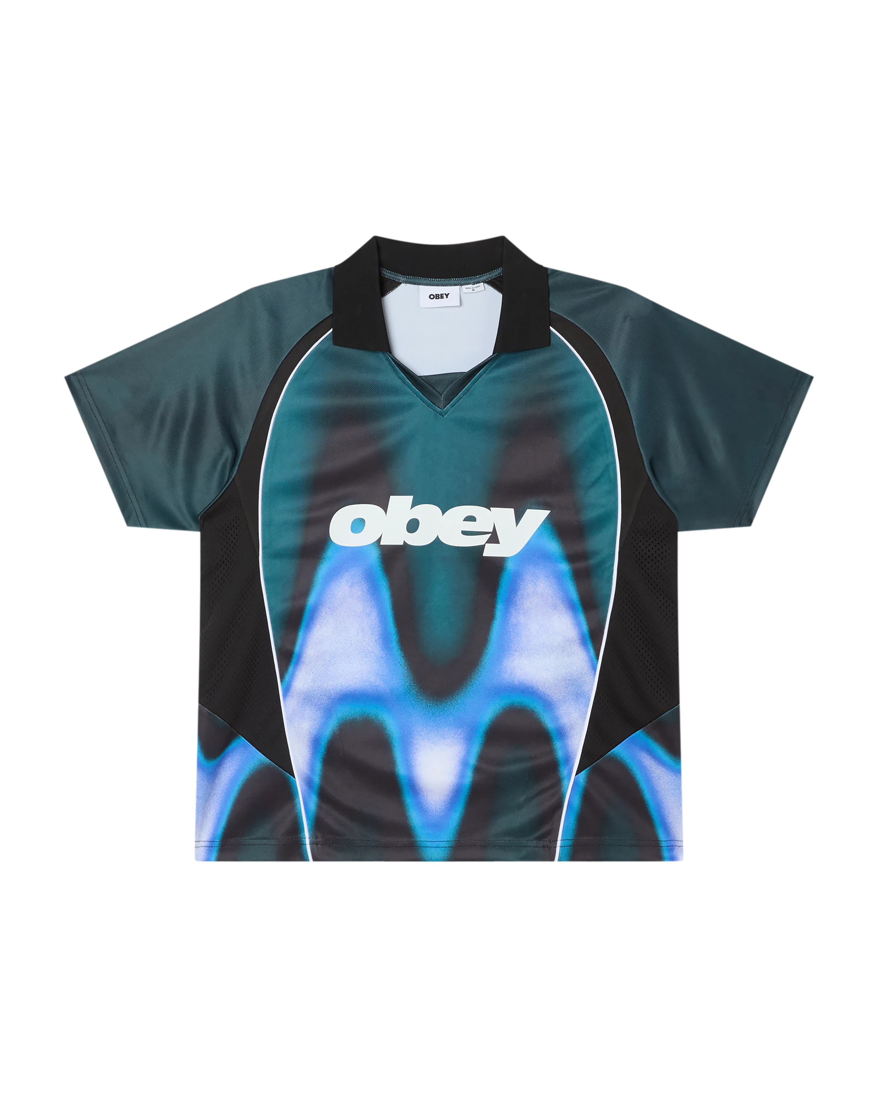 OBEY BLURRED SOCCER JERSEY DARK TEAL MULTI - Tôpette Skateboards & Lifestyle