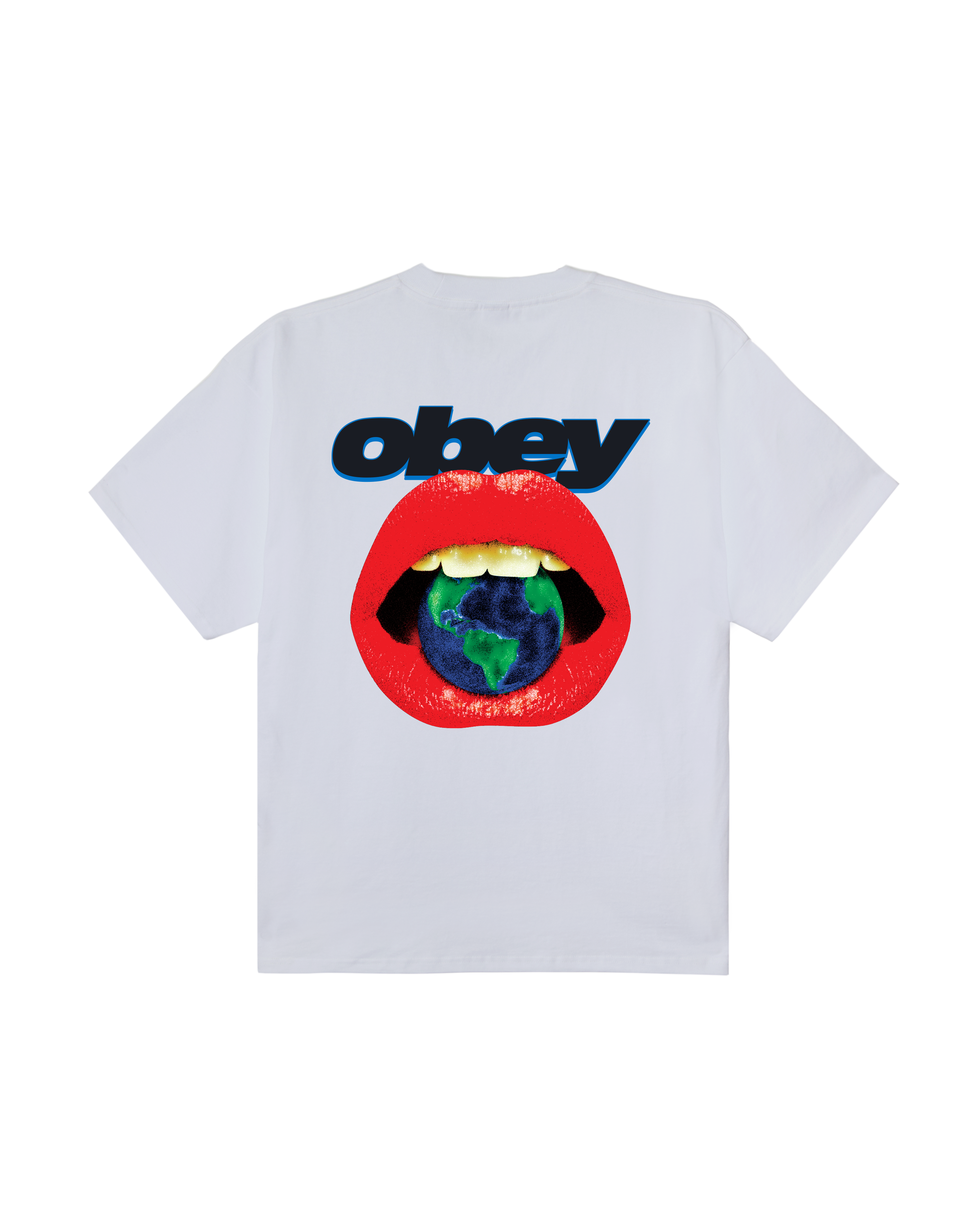 OBEY LIPS TEE WHITE - Tôpette Skateboards & Lifestyle
