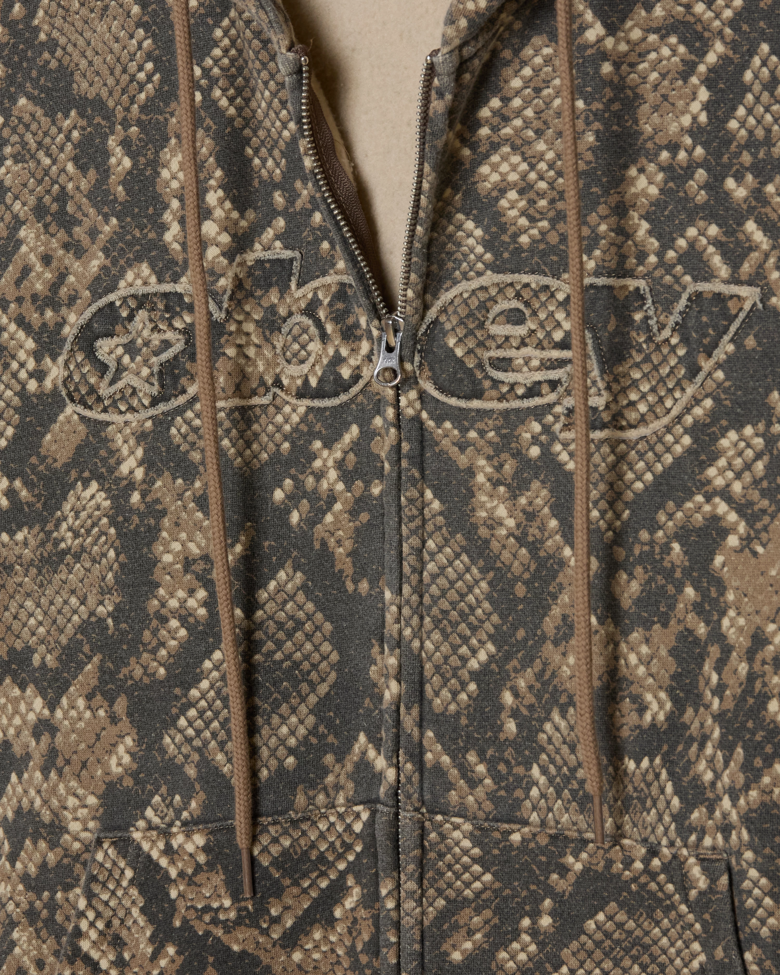 OBEY MOODY ZIP HOOD DUSTY VINTAGE RATTLE SNAKE - visuel 1912