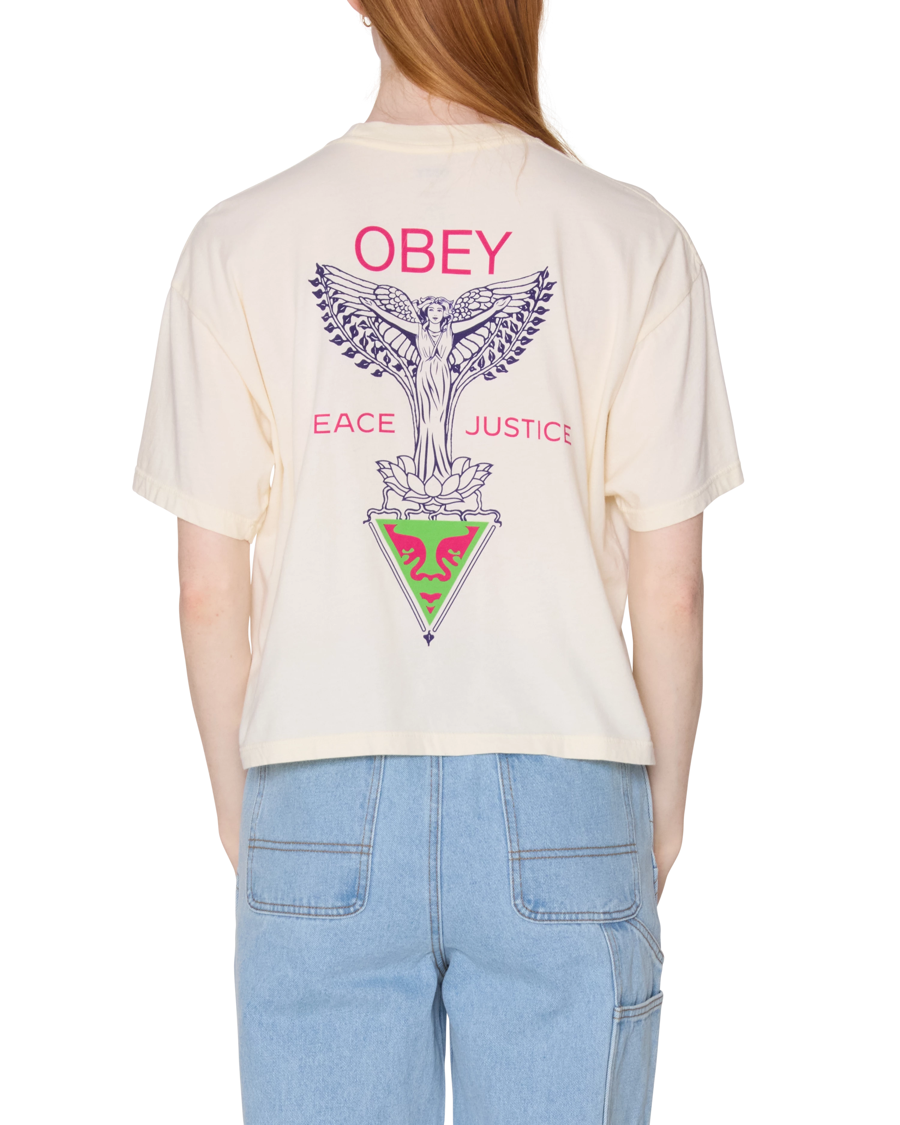 OBEY NOUVEAU ANGEL WOMEN T-SHIRT UNBLEACHED - Tôpette Skateboards & Lifestyle