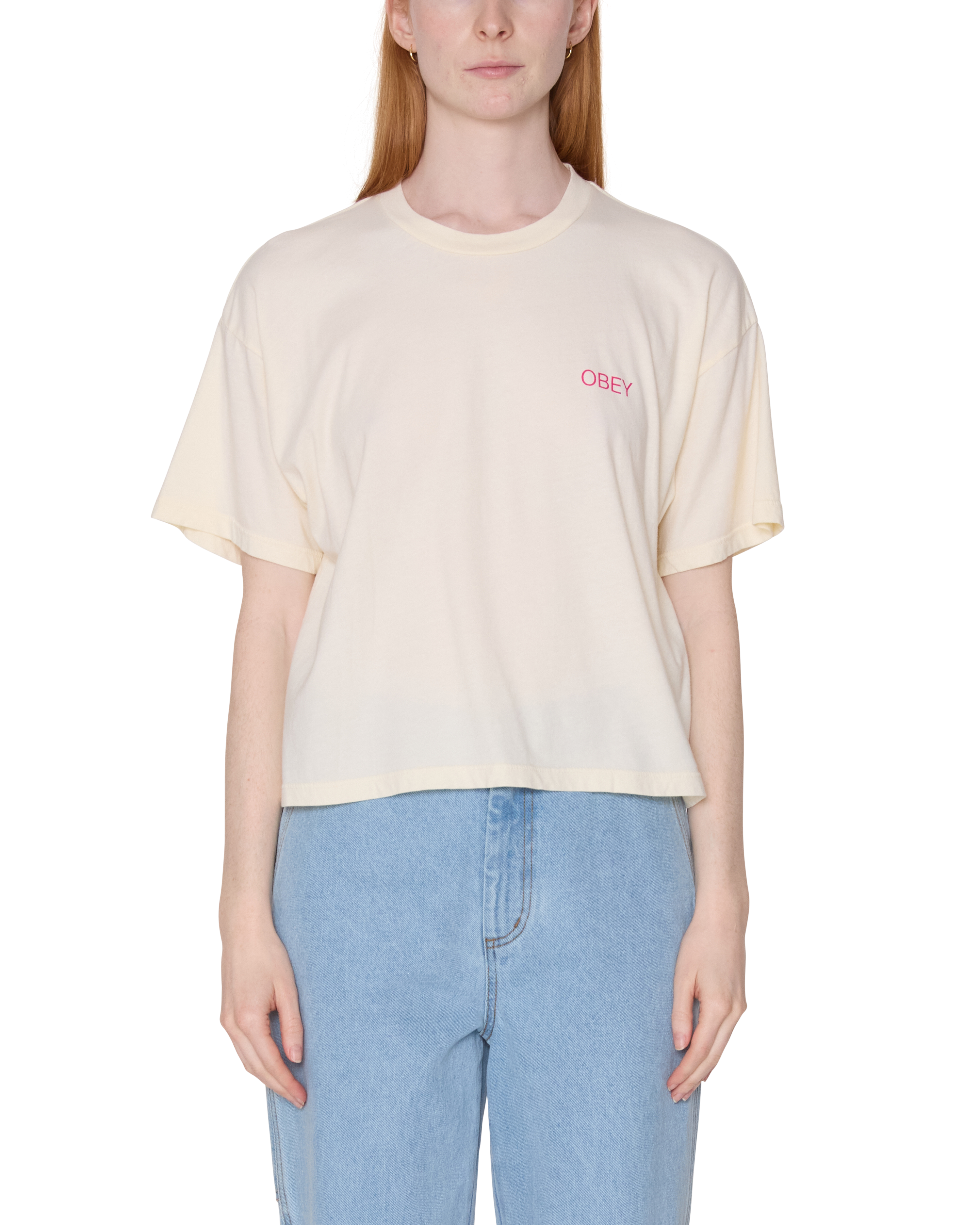 OBEY NOUVEAU ANGEL WOMEN T-SHIRT UNBLEACHED - Tôpette Skateboards & Lifestyle