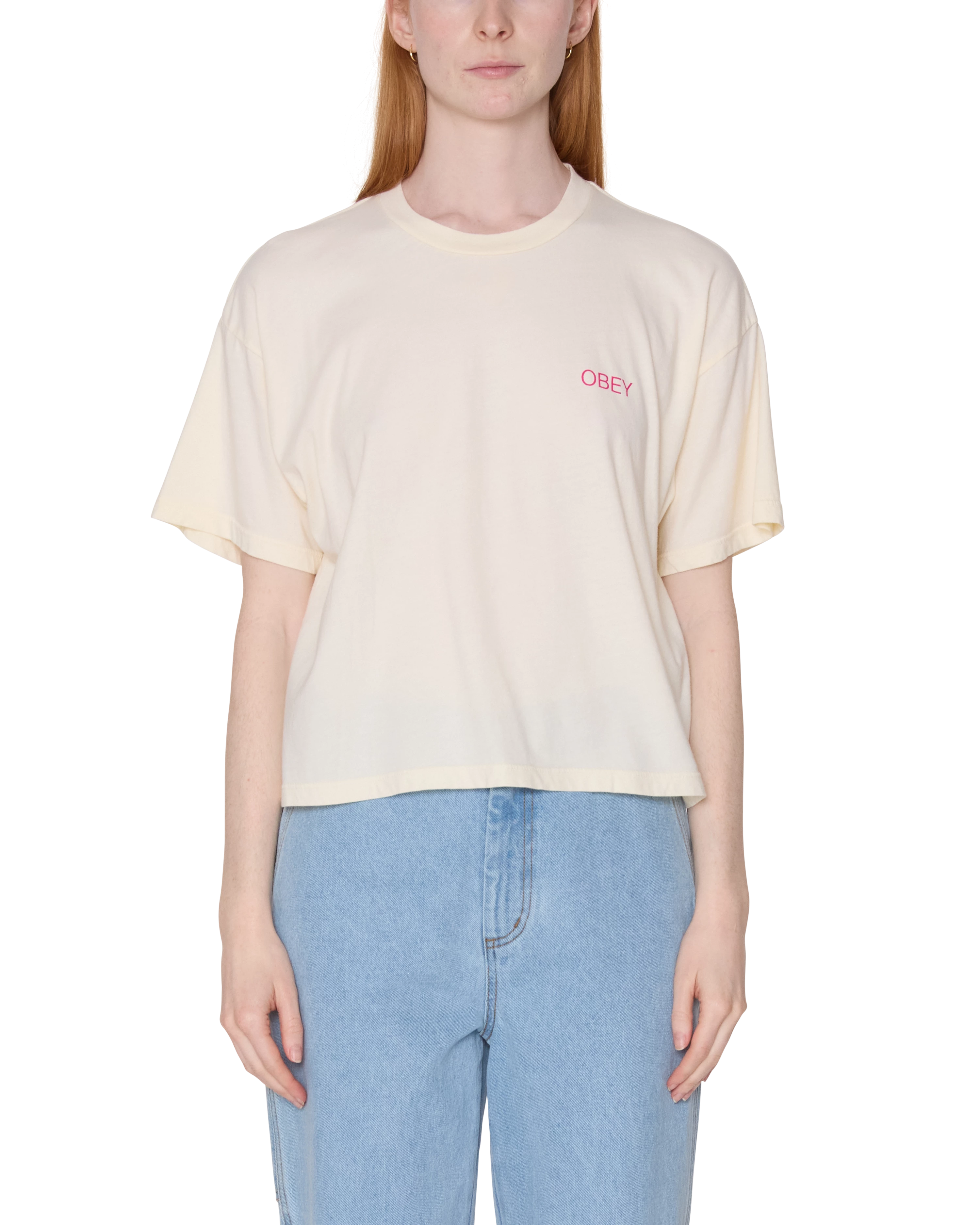 OBEY NOUVEAU ANGEL WOMEN T-SHIRT UNBLEACHED - Tôpette Skateboards & Lifestyle