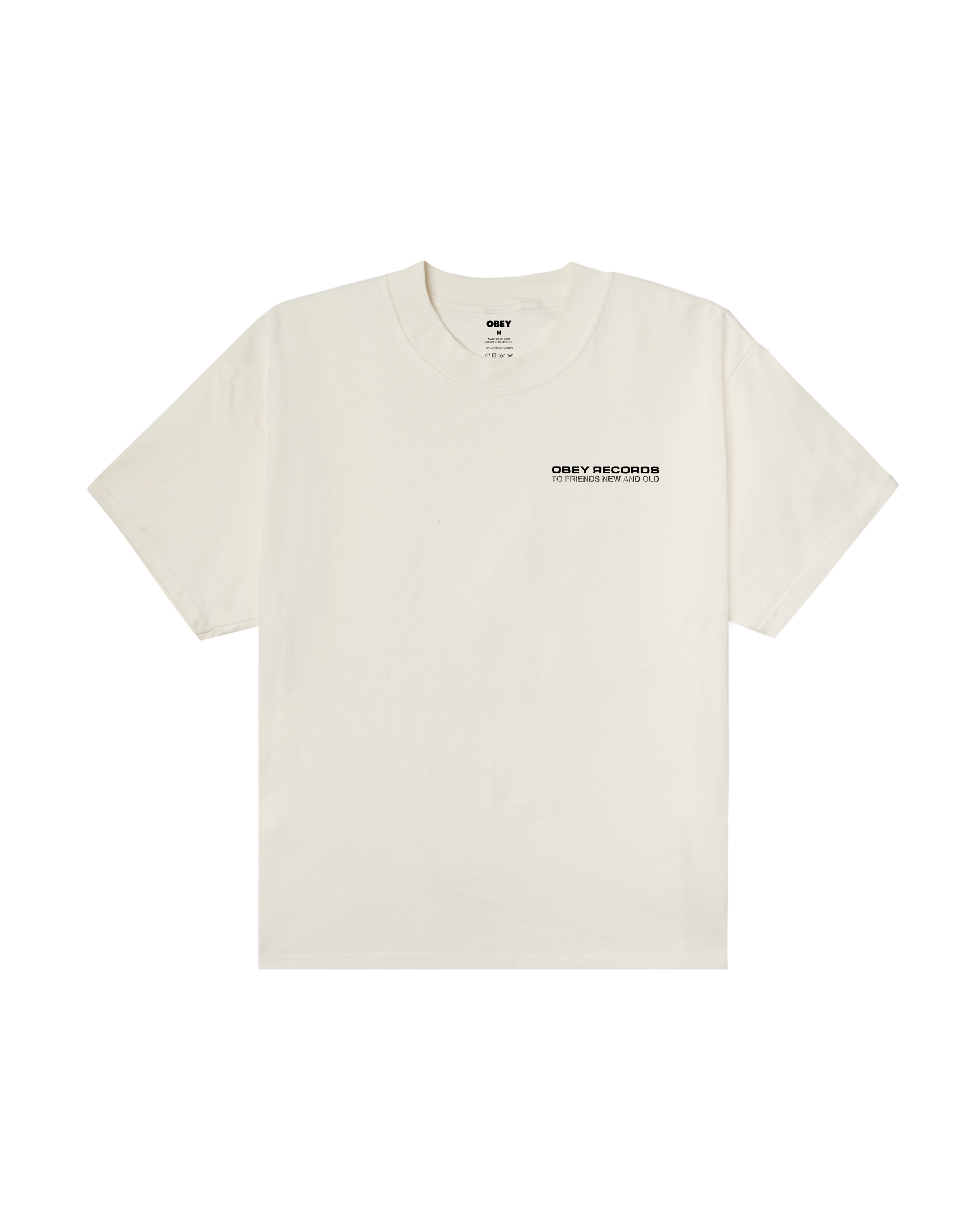 OBEY TO NEW FRIENDS AND OLD TEE VINTAGE WHITE - Tôpette Skateboards & Lifestyle