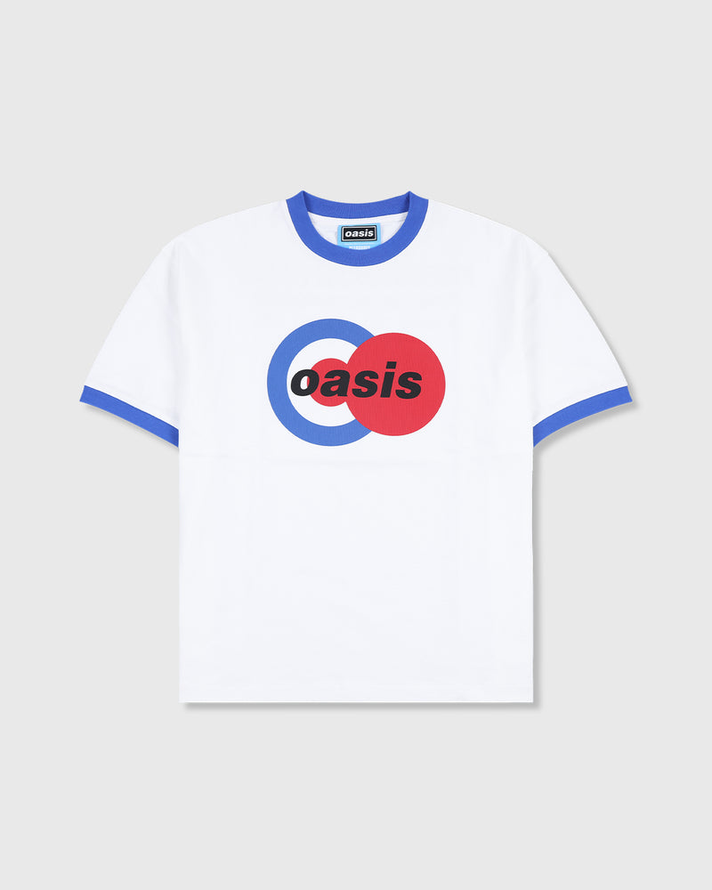 PLEASURES x OASIS 1996 RINGER T-SHIRT - Tôpette Skateboards & Lifestyle