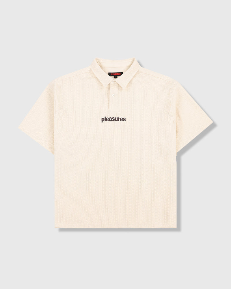 PLEASURES CABLE POLO ECRU - Tôpette Skateboards & Lifestyle