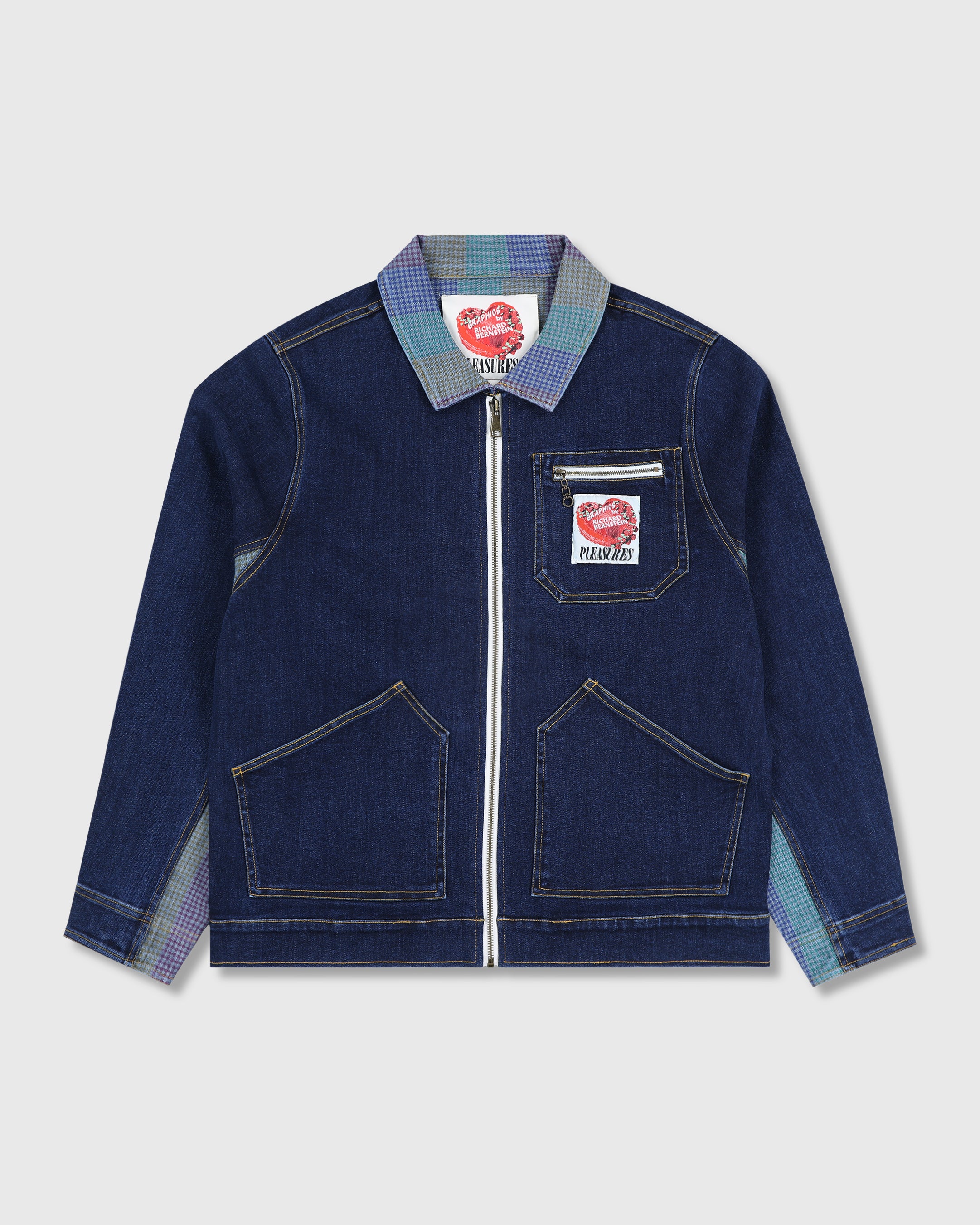 PLEASURES CAKE DENIM JACKET - Tôpette Skateboards & Lifestyle