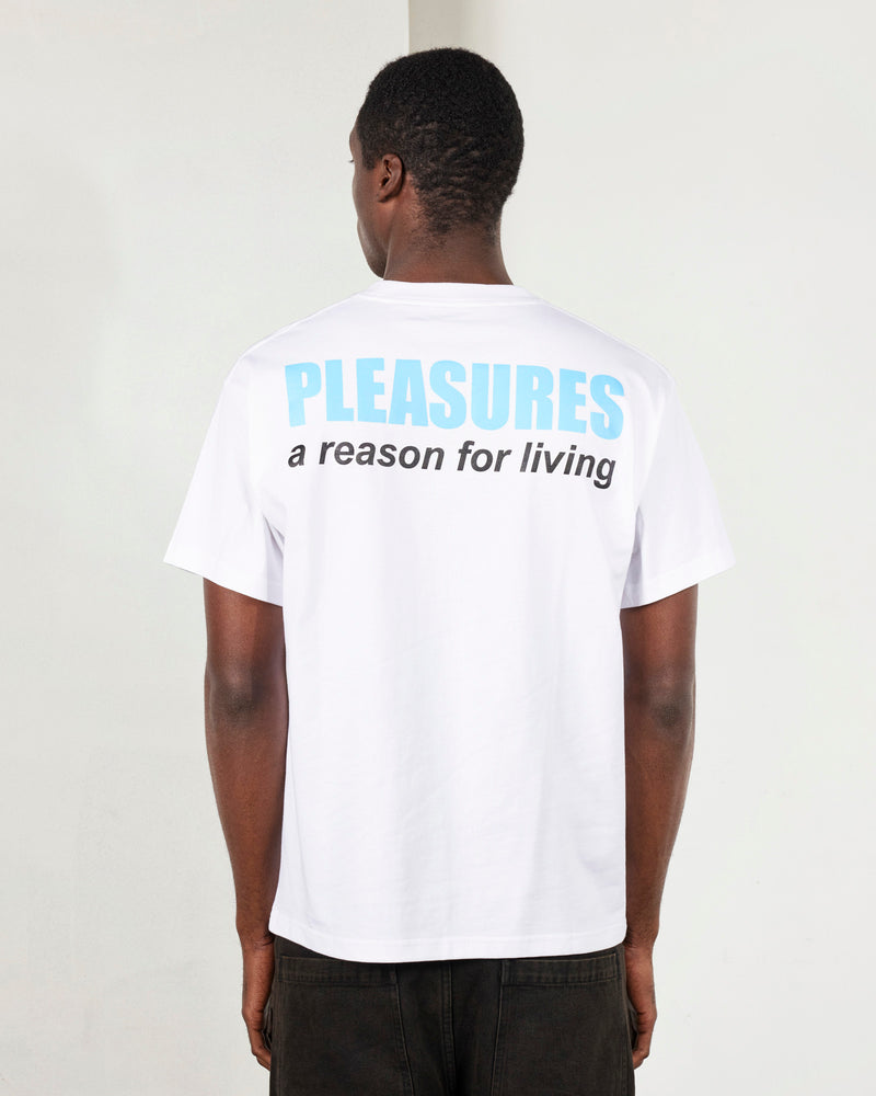 PLEASURES DECAY T-SHIRT WHITE - Tôpette Skateboards & Lifestyle