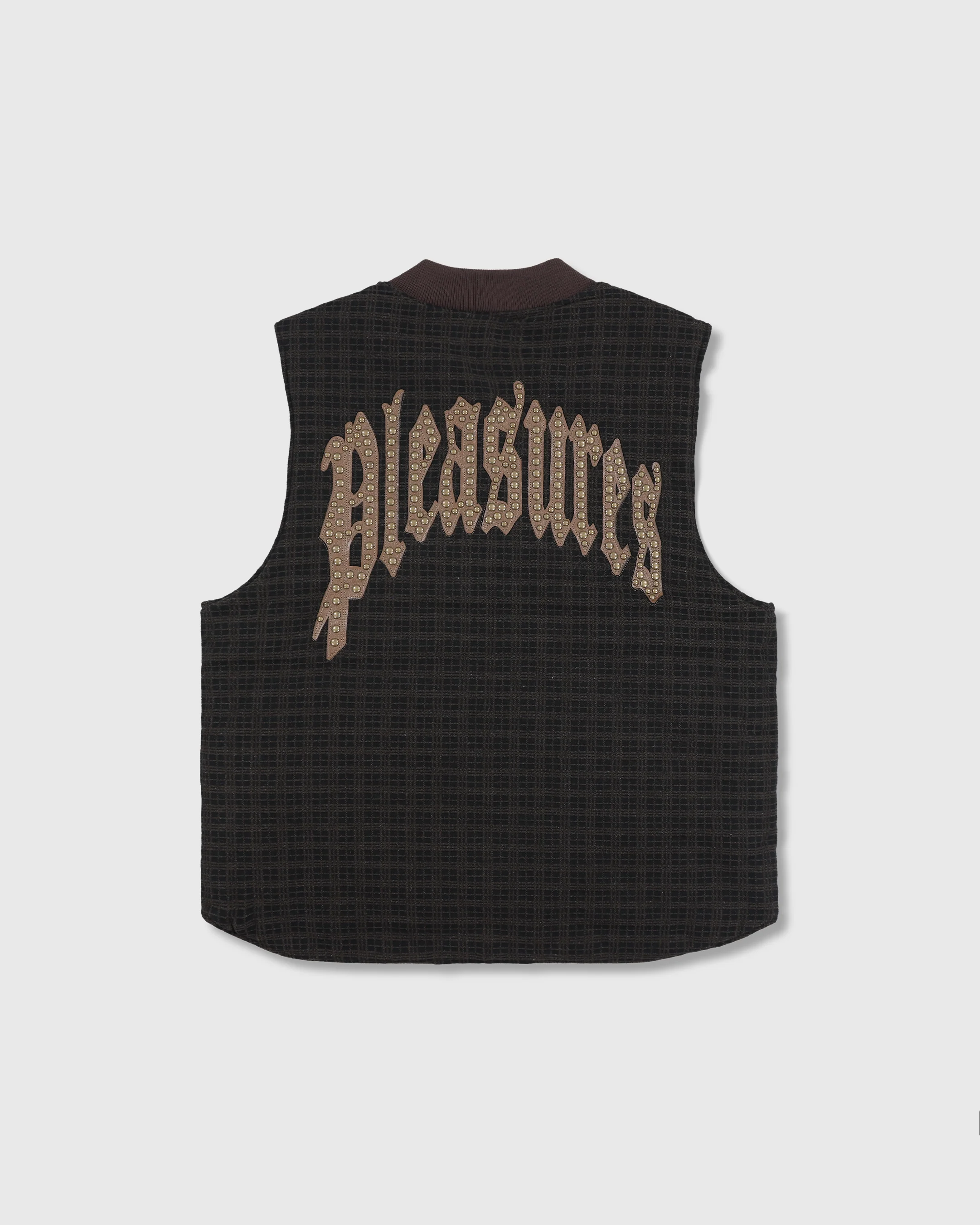 PLEASURES HORNS DENIM VEST - Tôpette Skateboards & Lifestyle