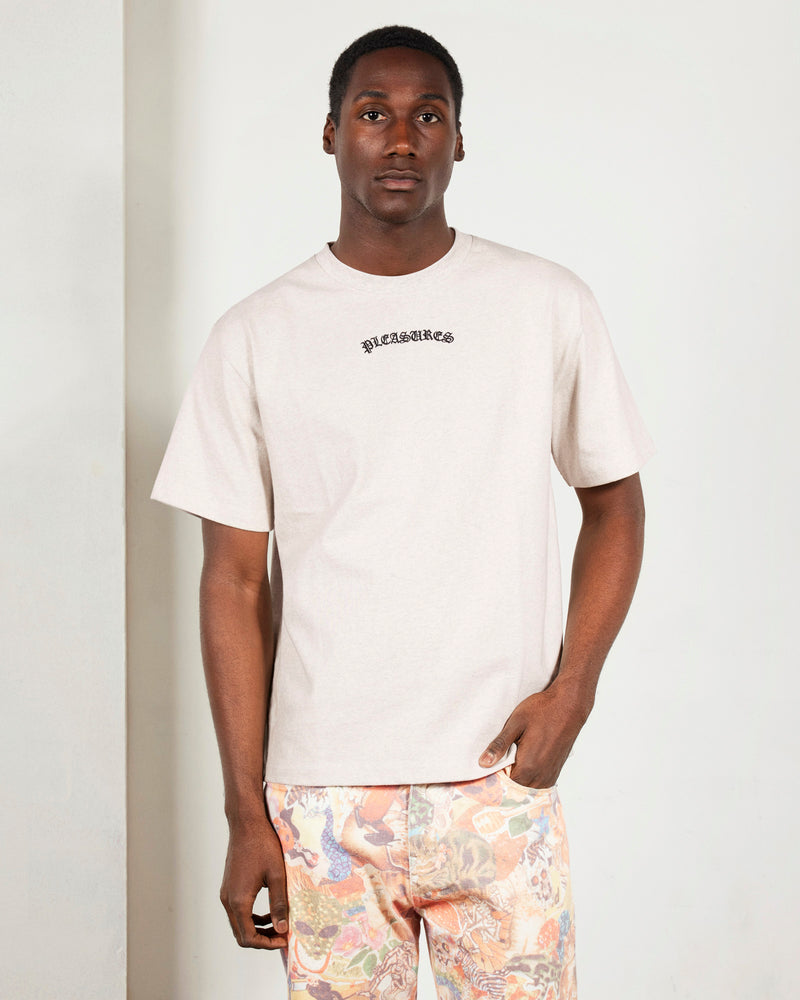 PLEASURES NEURAL APPLIQUE SHIRT WHITE - Tôpette Skateboards & Lifestyle