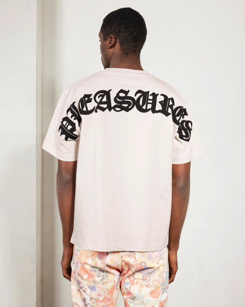 PLEASURES NEURAL APPLIQUE SHIRT WHITE - Tôpette Skateboards & Lifestyle
