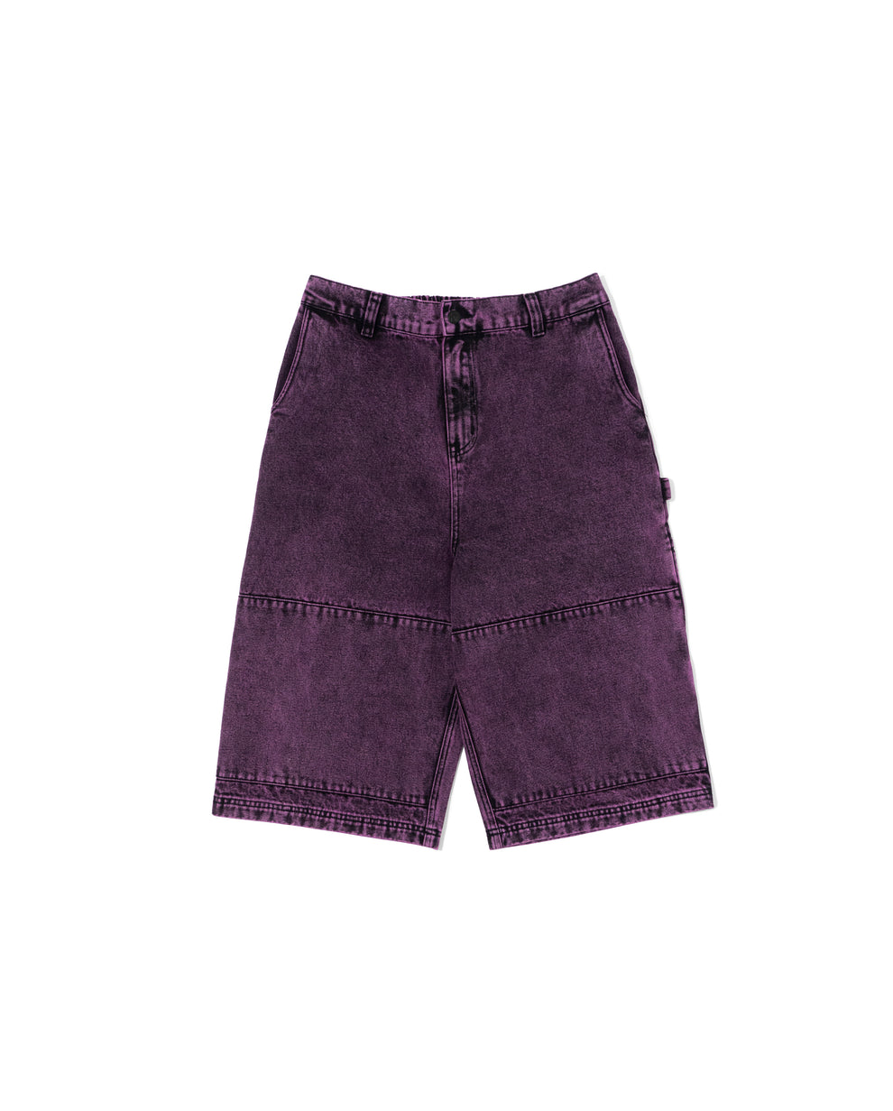 POETIC COLLECTIVE SCULPTOR SHORT PURPLE ACID DENIM WASH - Tôpette Skateboards & Lifestyle