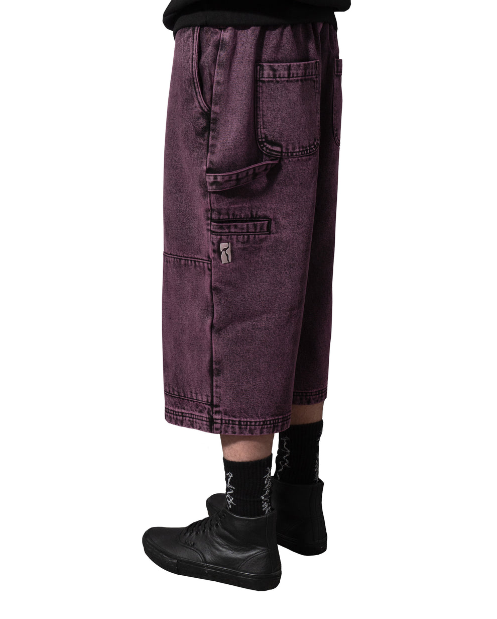 POETIC COLLECTIVE SCULPTOR SHORT PURPLE ACID DENIM WASH - Tôpette Skateboards & Lifestyle