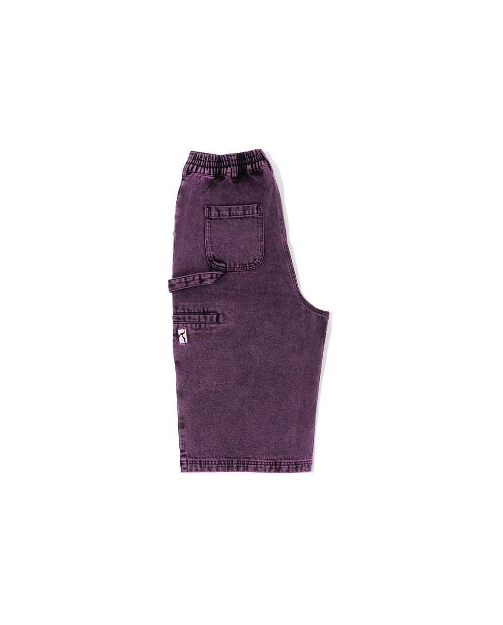 POETIC COLLECTIVE SCULPTOR SHORT PURPLE ACID DENIM WASH - Tôpette Skateboards & Lifestyle