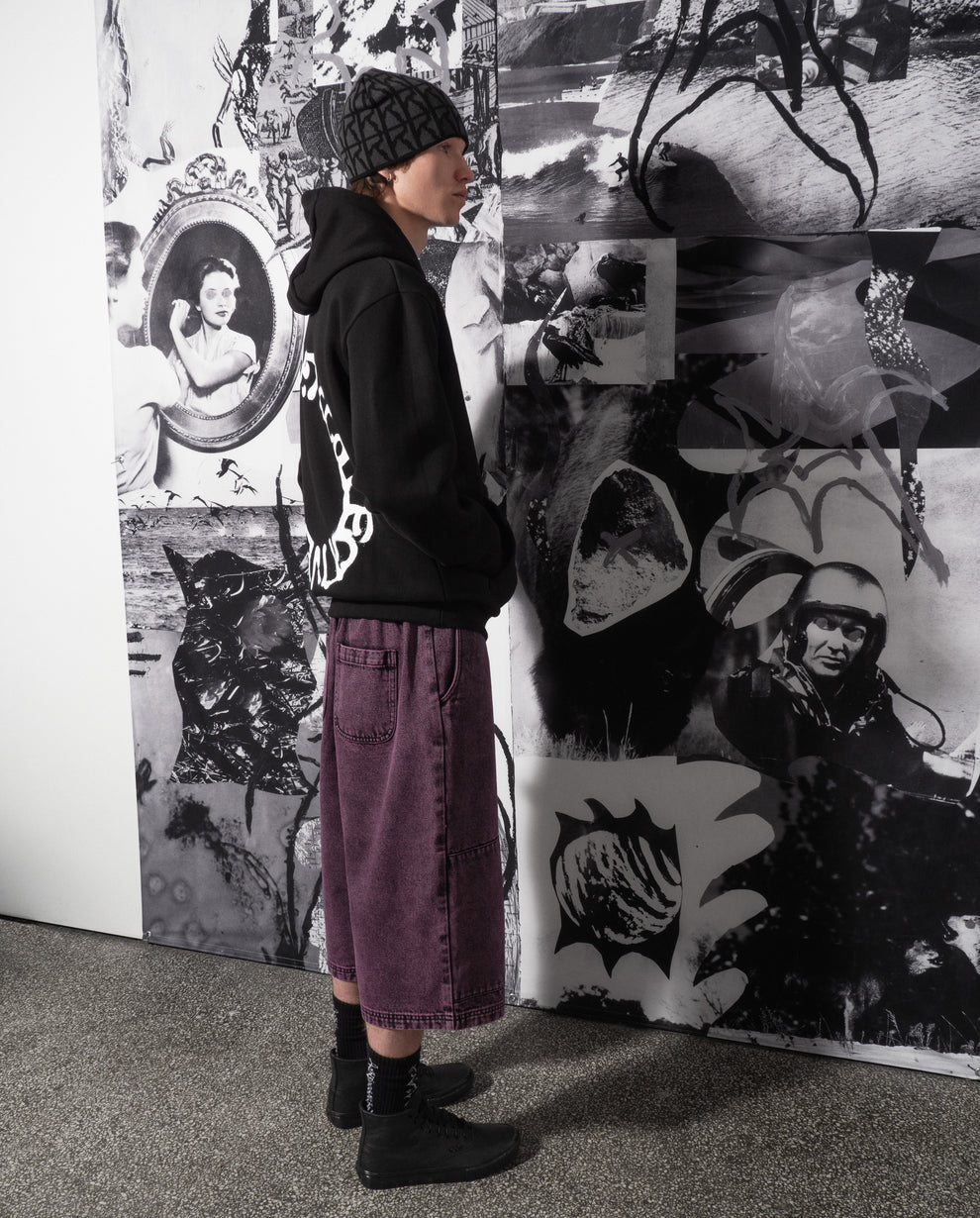 POETIC COLLECTIVE SCULPTOR SHORT PURPLE ACID DENIM WASH - Tôpette Skateboards & Lifestyle