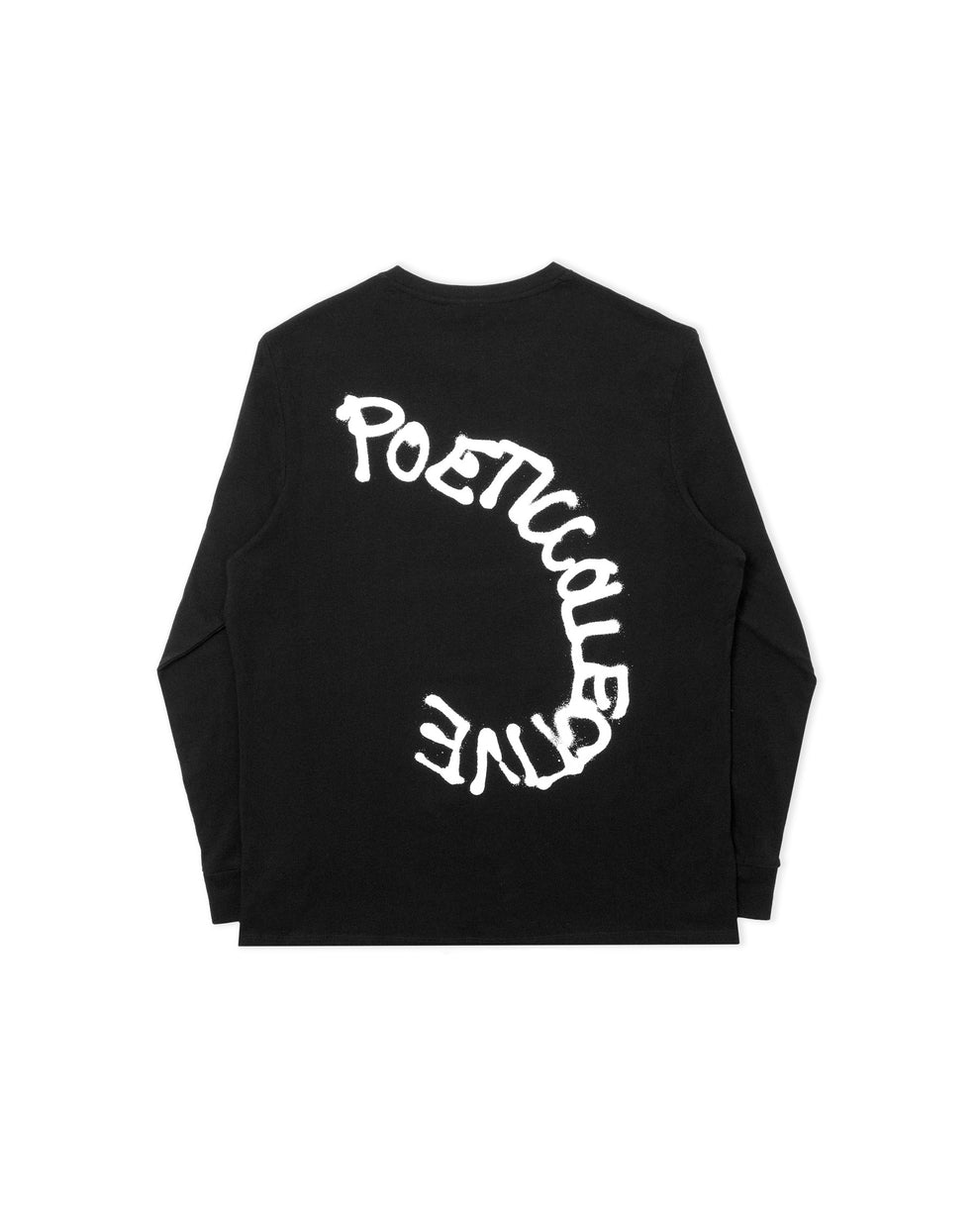 POETIC COLLECTIVE LONG SLEEVE TEE BLACK - Tôpette Skateboards & Lifestyle
