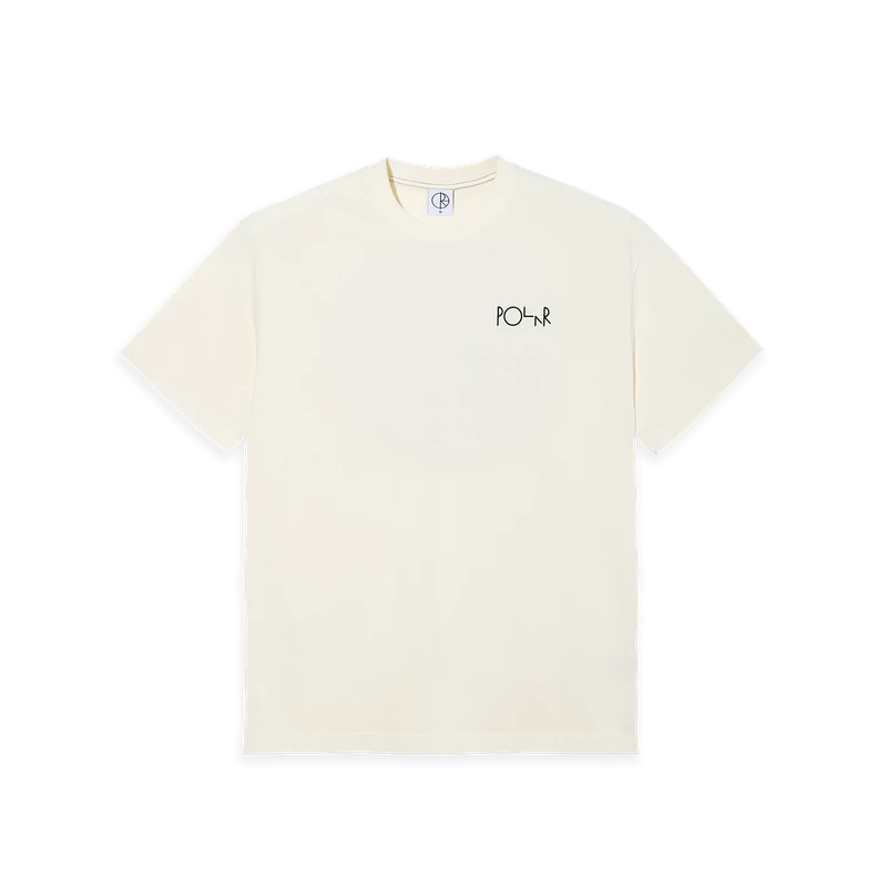 POLAR SKATE CO. CONTRAST TEE FILL LOGO IVORY BLACK