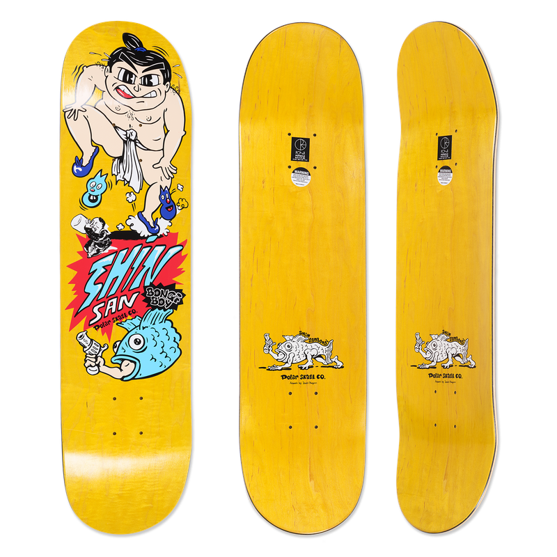 POLAR SKATE CO 8.25 DECK SHIN SANBONJI BONJI BOY YELLOW - Tôpette Skateboards & Lifestyle