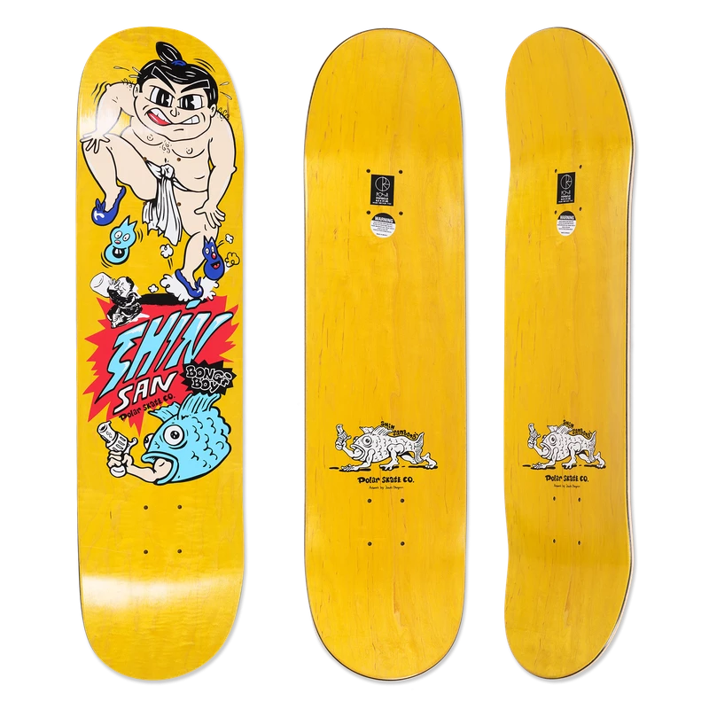 POLAR SKATE CO 8.25 DECK SHIN SANBONJI BONJI BOY YELLOW - Tôpette Skateboards & Lifestyle