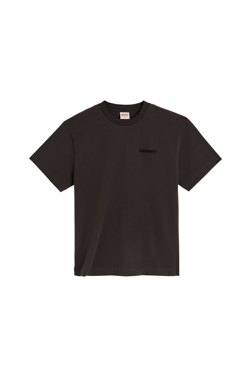 QHUIT SIGNATURE T-SHIRT NOIR CARBONE  - Tôpette Skateboards & Lifestyle