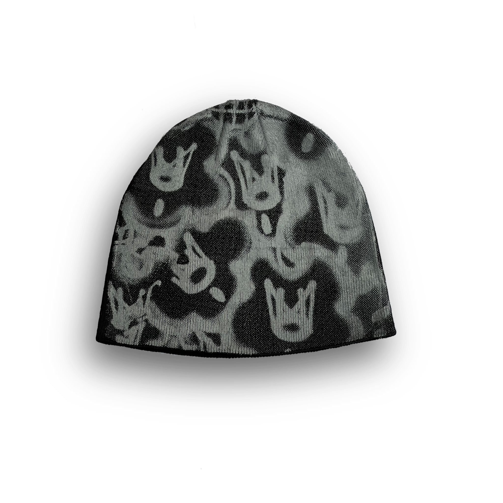 TEYO ALL OVER BEANIE BLACK - Tôpette Skateboards & Lifestyle