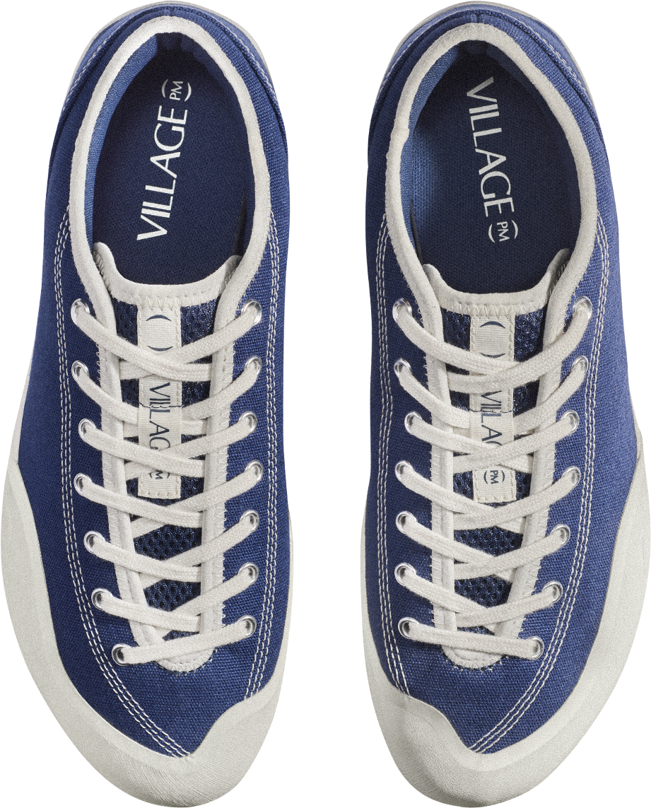 VILLAGE PM 1.30 PM NAVY WHITE CANVAS - Tôpette Skateboards & Lifestyle